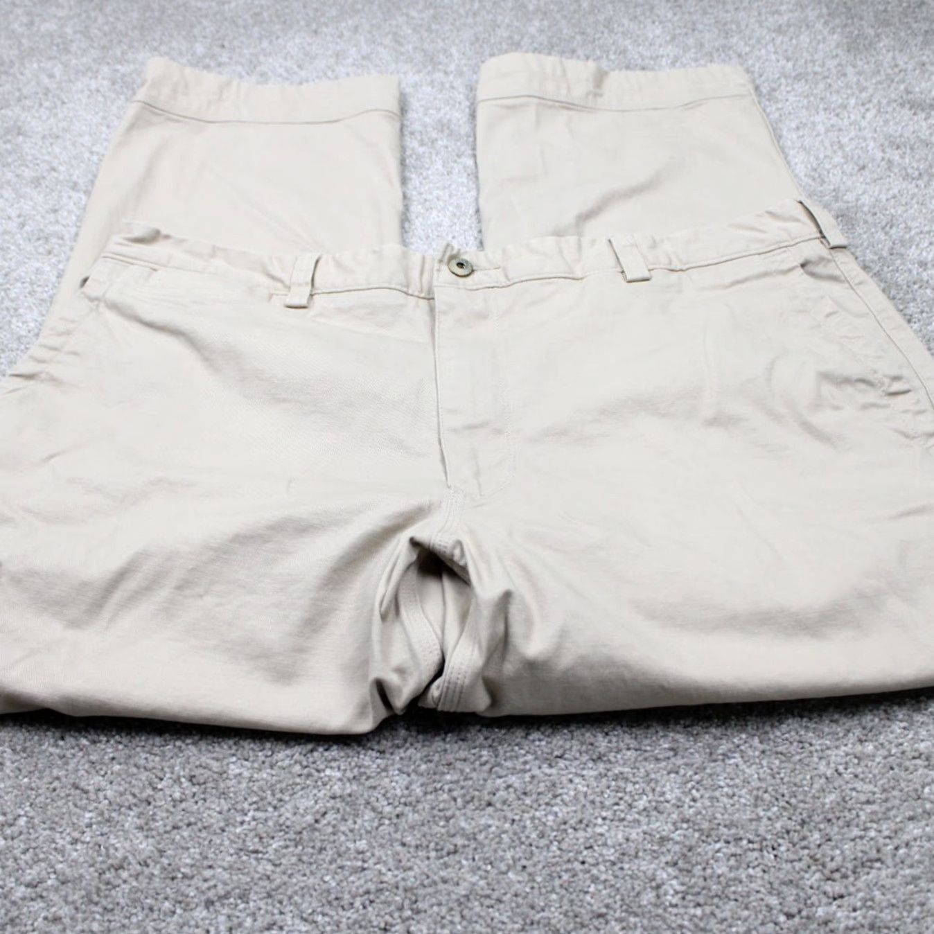 Vintage Duluth Mens Pants 40x30 Beige DuluthFlex Ballroom Cotton Stretch Straight Chino Casual Workwear 5-Pocket Logo Size US 40 / EU 56 - 2 Thumbnail