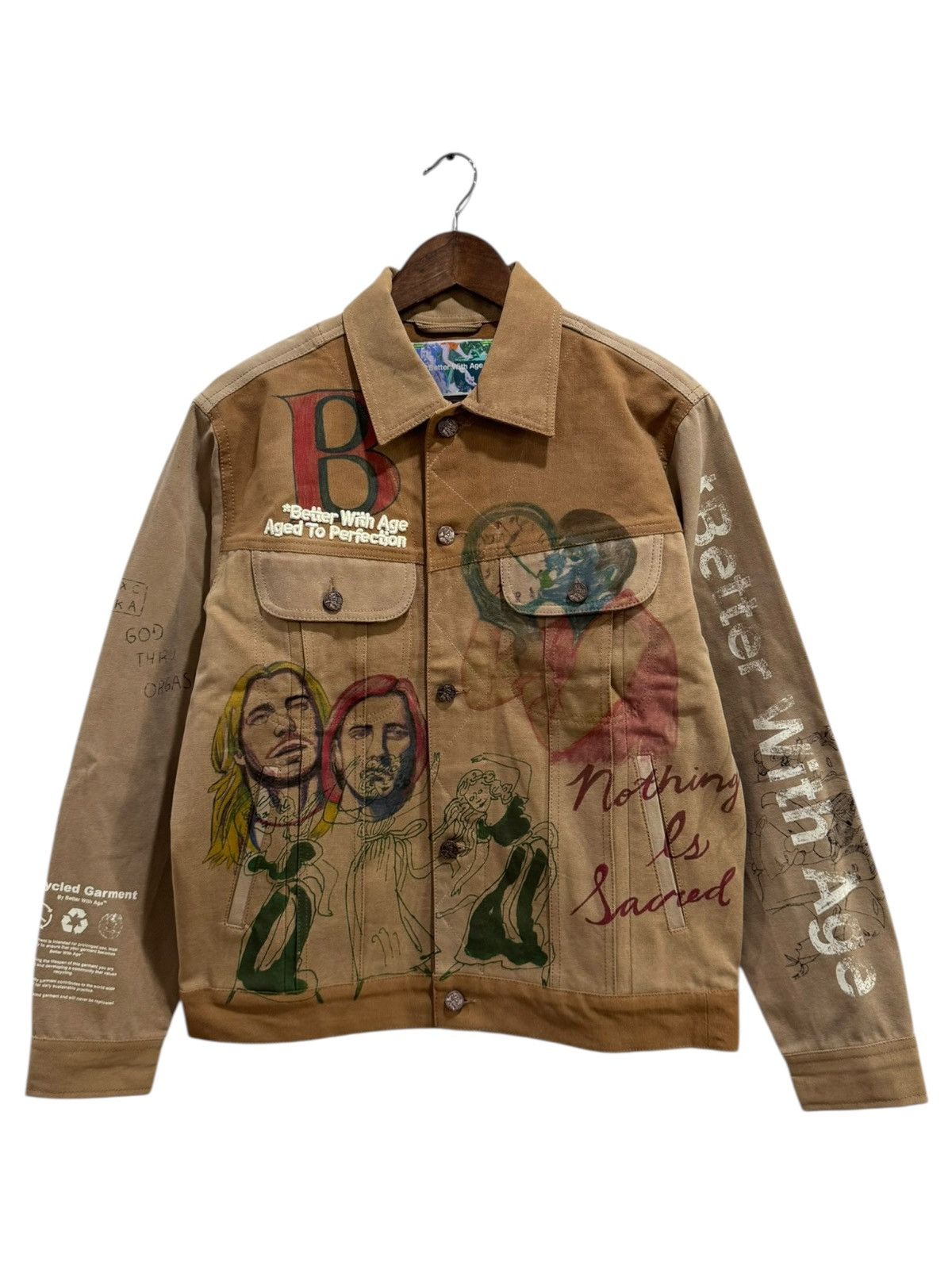 Better With Age Better With Age Harrison Reconstructed Work Jacket Khaki Size US M / EU 48-50 / 2 - 1 Thumbnail