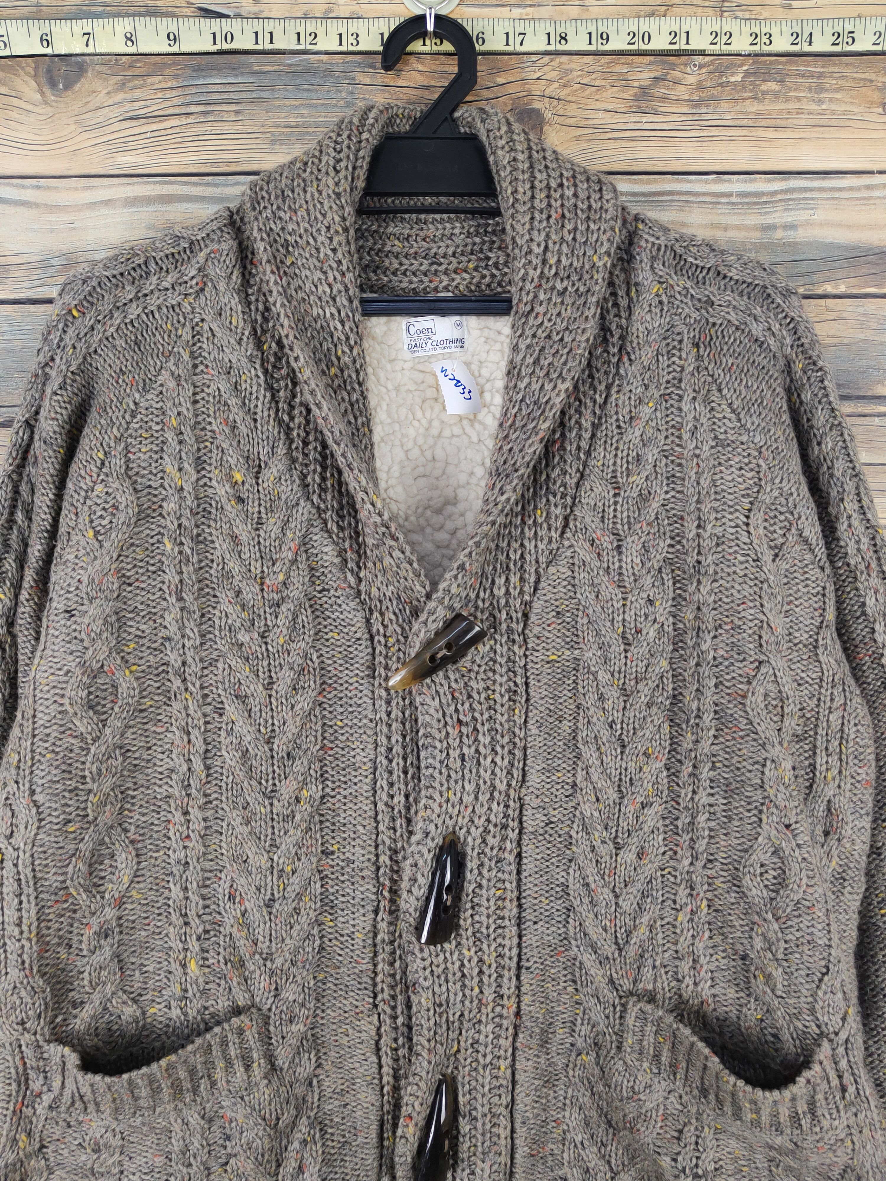 Aran Isles Knitwear × Japanese Brand Coen Dark Brown cable Knitwear Sweaters #W2033 Size US M / EU 48-50 / 2 - 2 Thumbnail