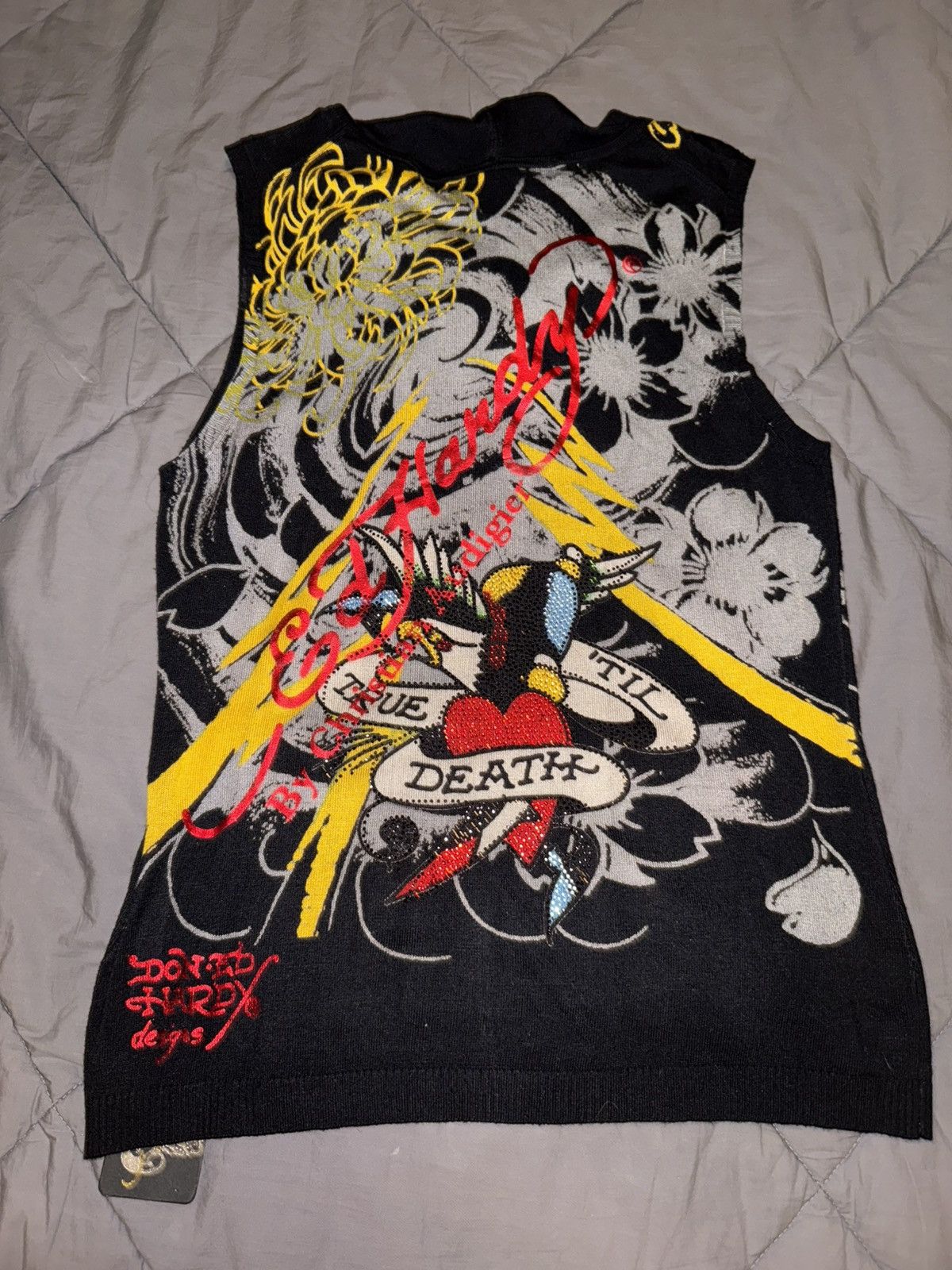 Ed Hardy Christian Audigier Ed Hardy hoodie vest from 2000s NWT Size L / US 10 / IT 46 - 2 Thumbnail