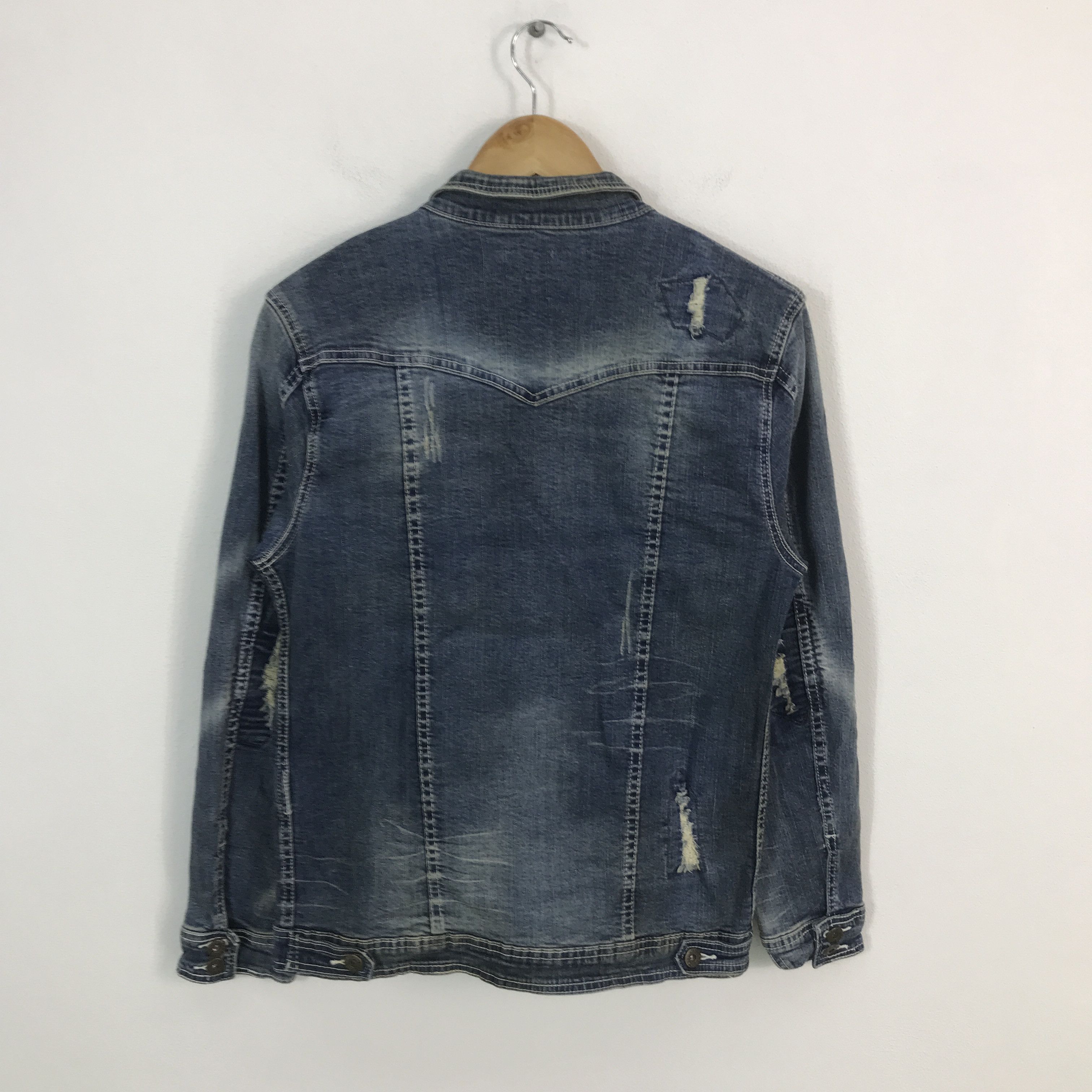 Japanese Brand Gavaria Denim distressed jacket Button Size US L / EU 52-54 / 3 - 2 Thumbnail