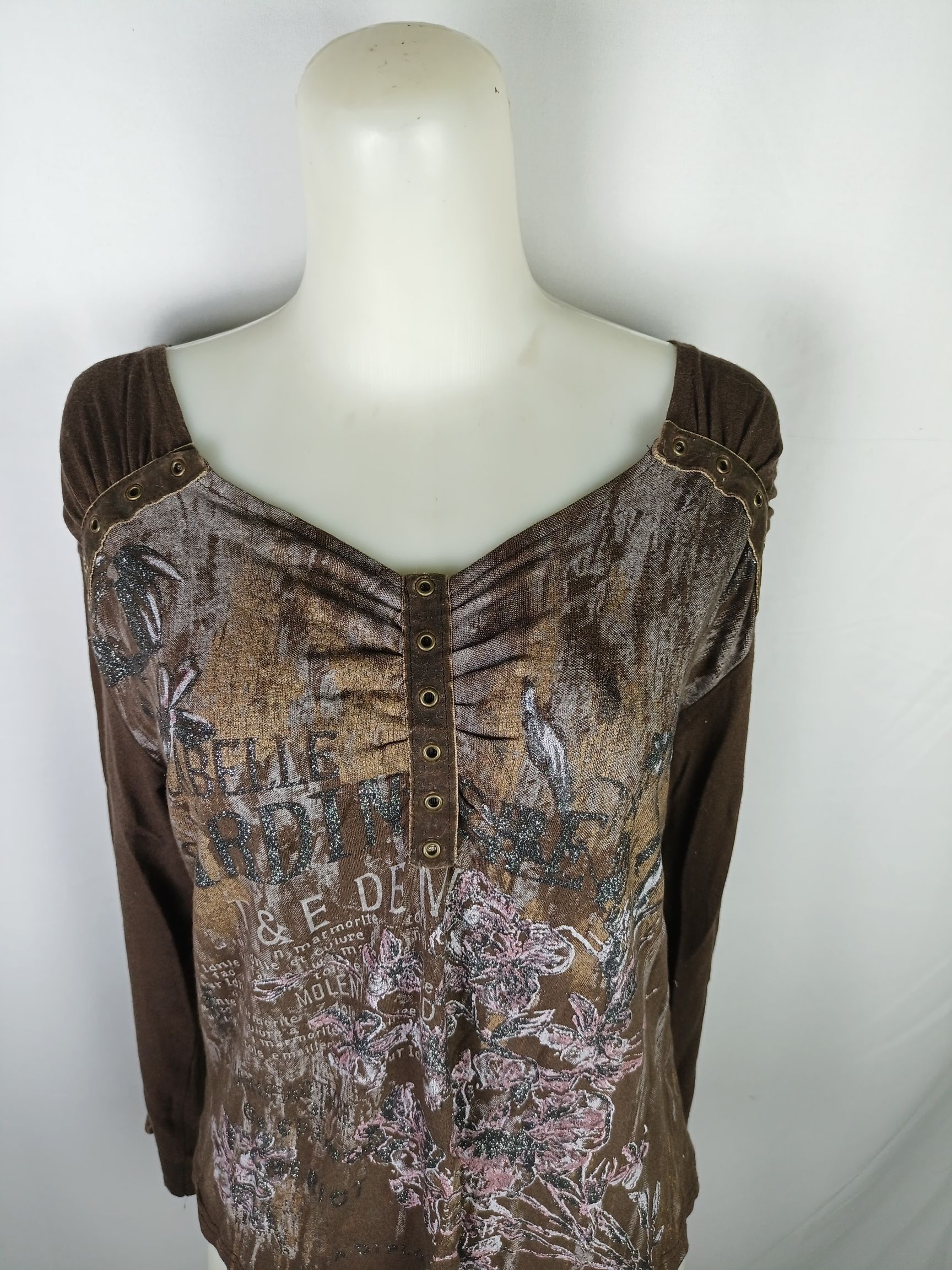 Japanese Brand Japanes Women's Studded Long Sleeve TShirt If6was9 LGB style Size XL / US 12-14 / IT 48-50 - 12 Thumbnail