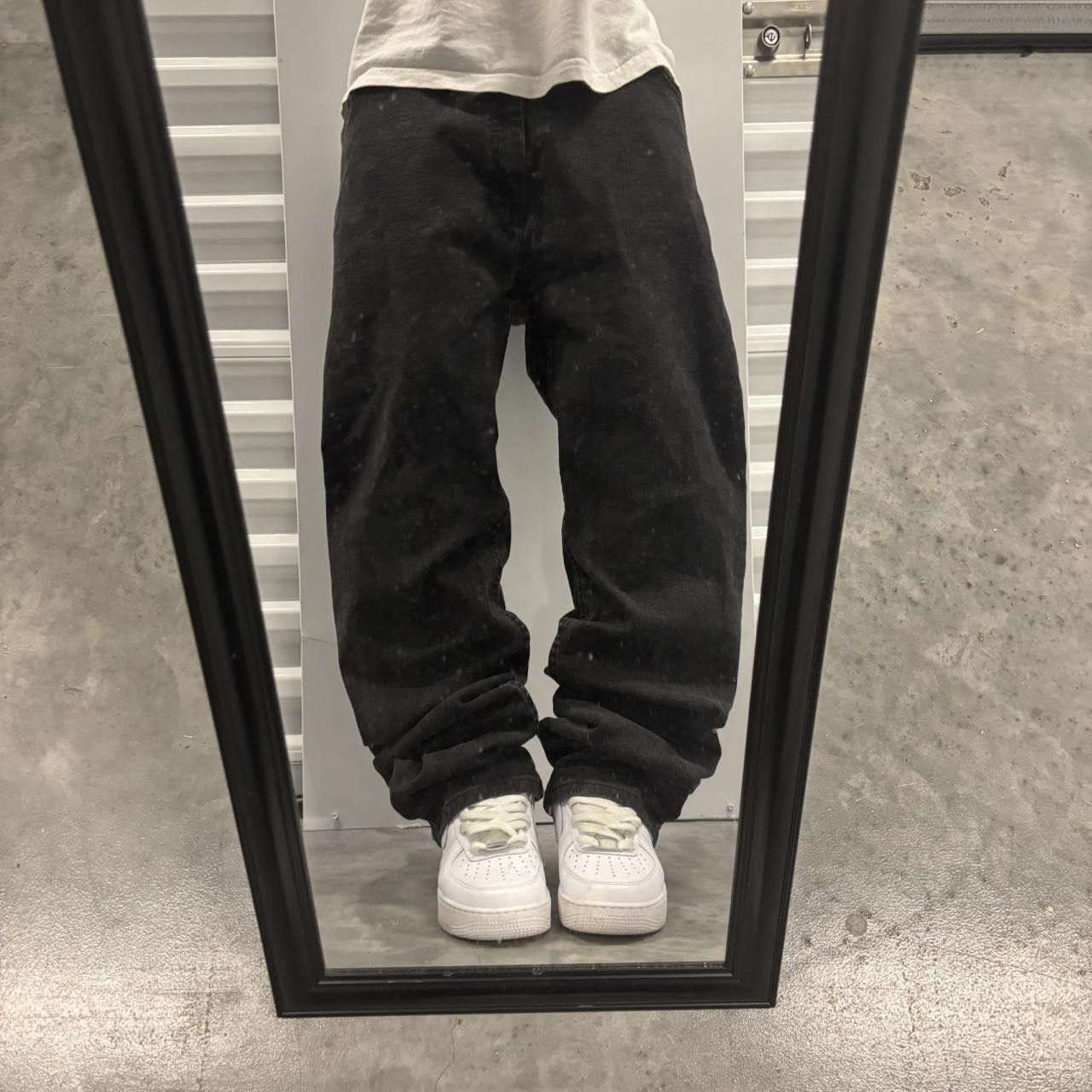 Japanese Brand × Vintage Crazy Vintage Y2K/2000s Grunge Black Essential Denim Jeans! Size US 38 / EU 54 - 1 Thumbnail