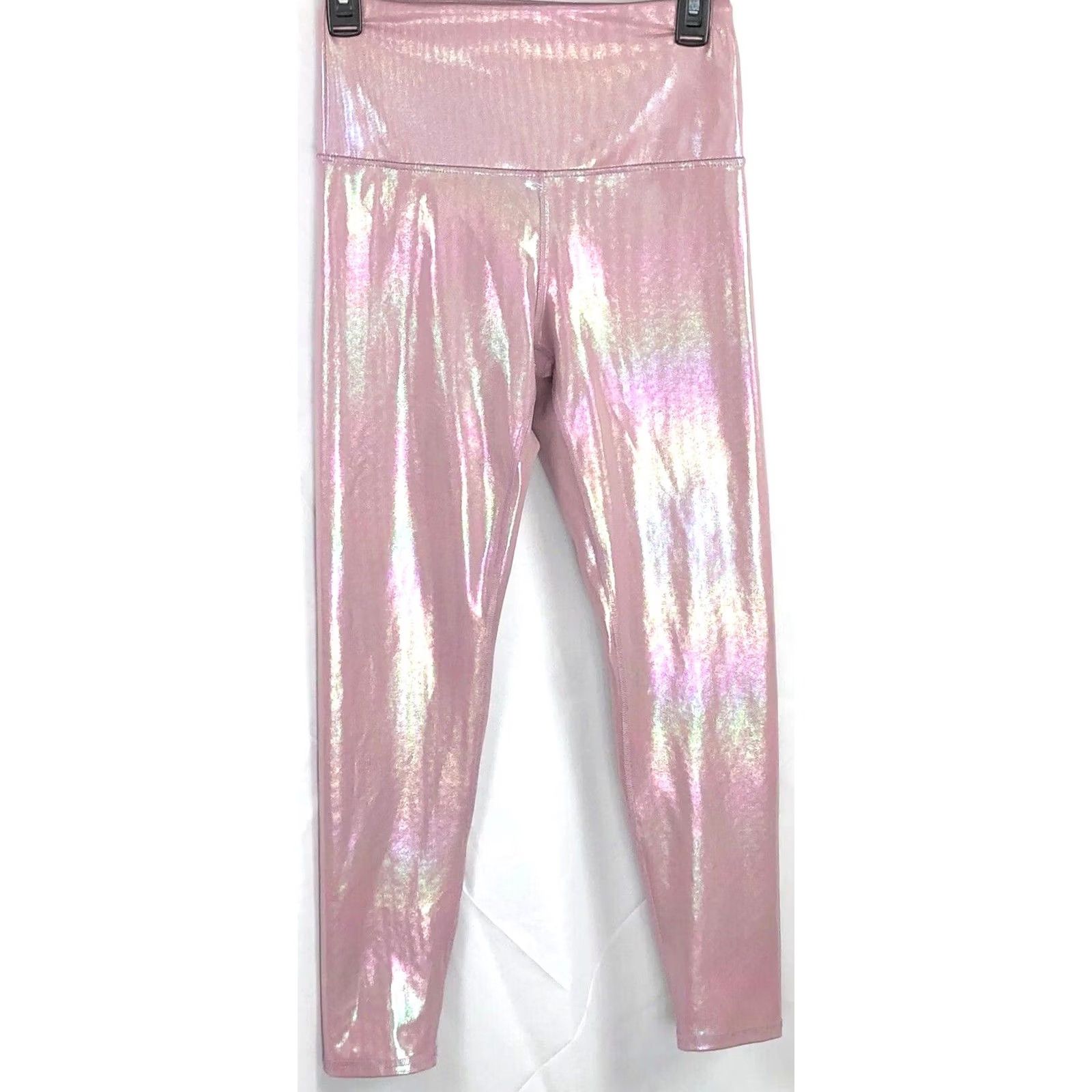 Vintage Ellie active Gym leggings 8-10 Pink Metallic High Rise Yoga Pants - Casual Size 30" / US 8 / IT 44 - 2 Thumbnail