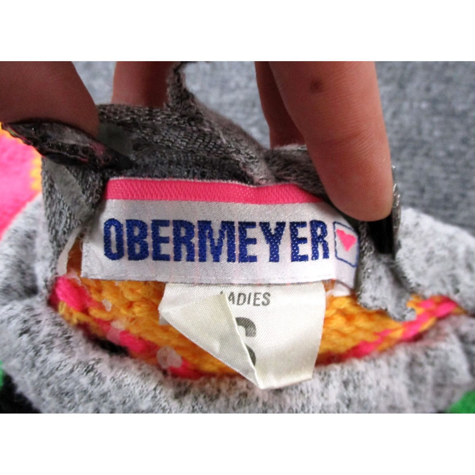 Obermeyer Obermeyer Sweater Womens S Colorful Multicolor Wool Acrylic Neon Aztec Retro Y2K Geometric Knit Crew Neck Long Sleeve Pullover Thermal Size S / US 4 / IT 40 - 6 Thumbnail