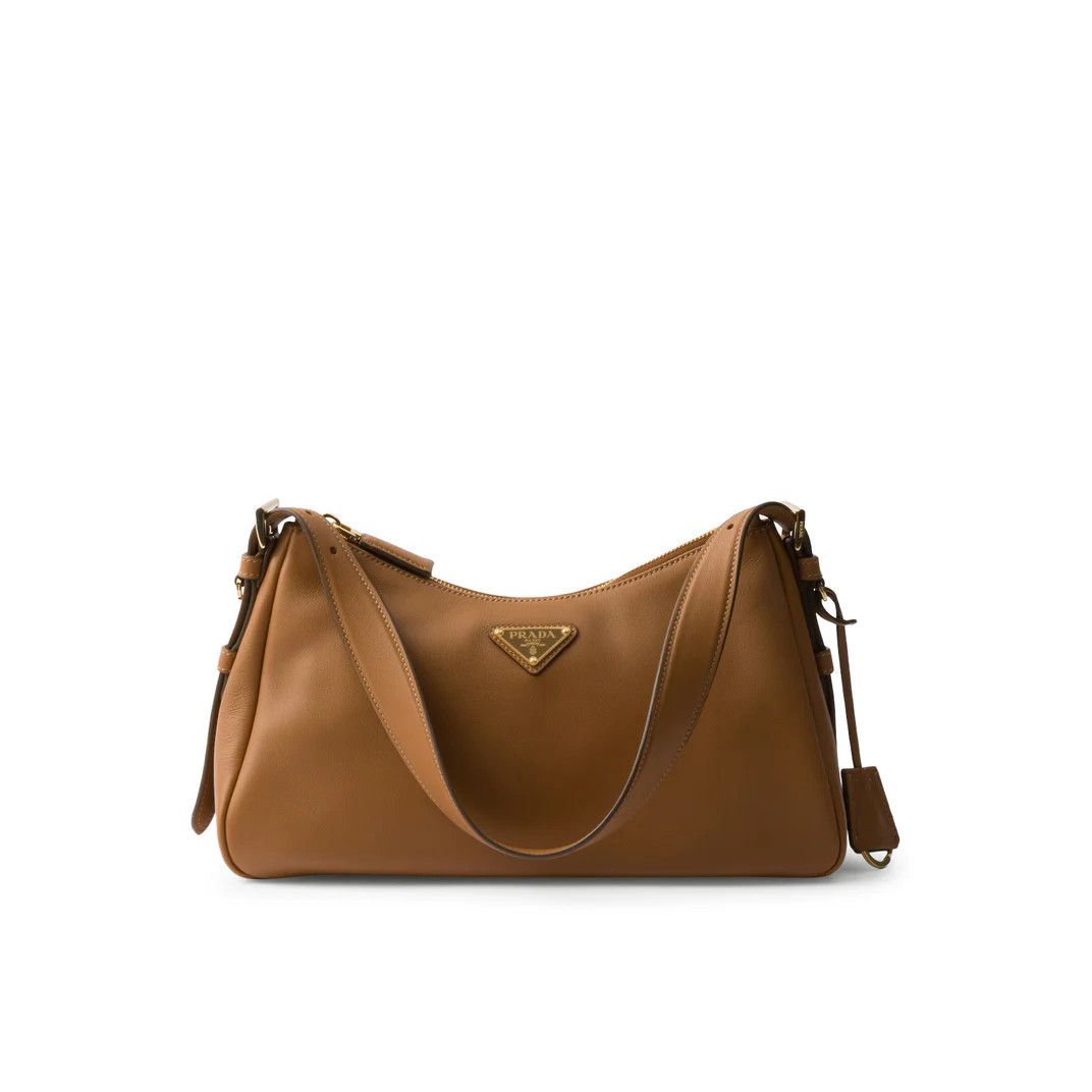 Prada PRADA Aimee Medium $3200 Caramel Leather Shoulder Bag New An Size ONE SIZE - 1 Thumbnail