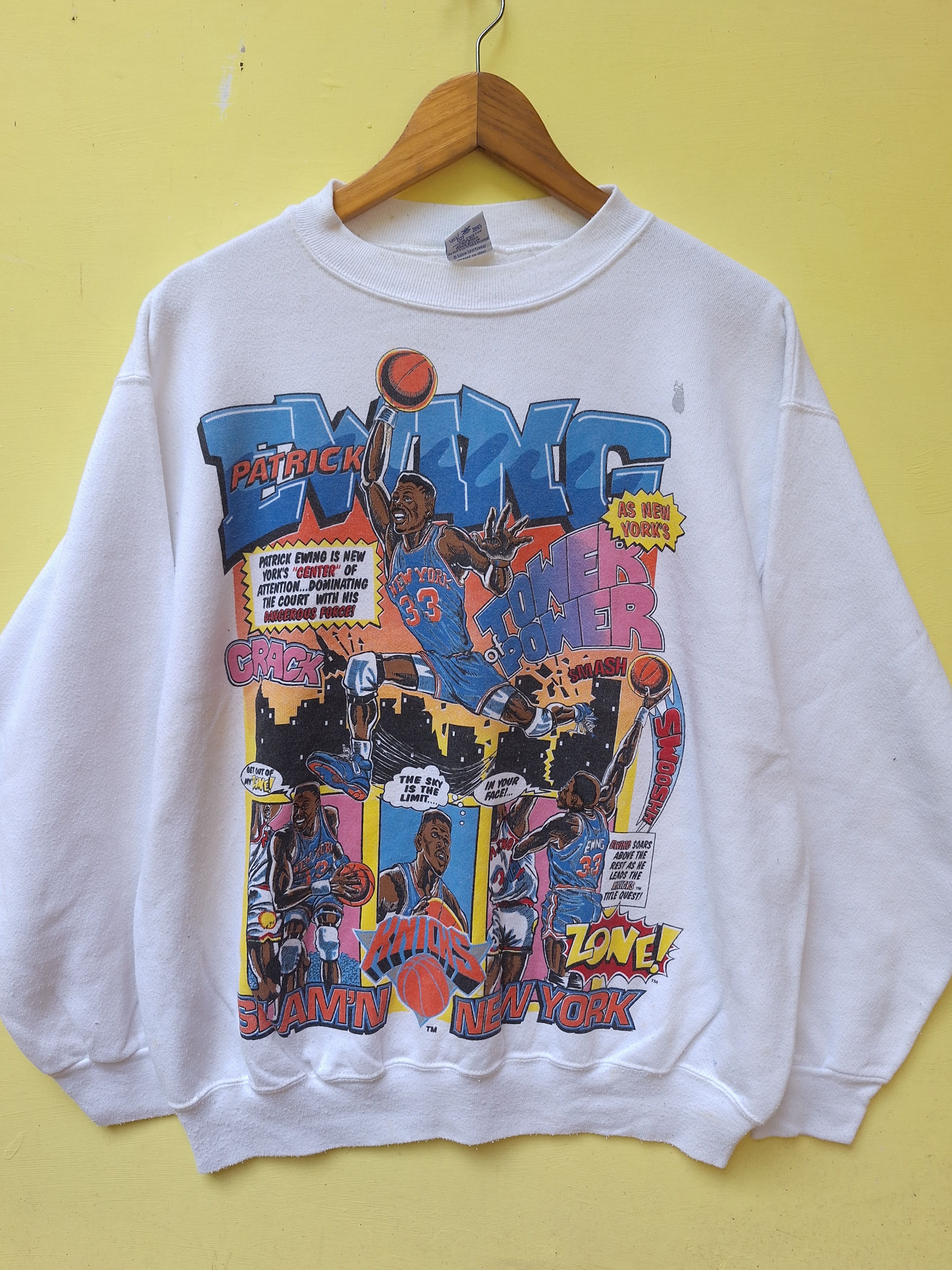 NBA × Vintage Vintage Patrick Ewing NBA Sweatshirt white Size US L / EU 52-54 / 3 - 2 Thumbnail