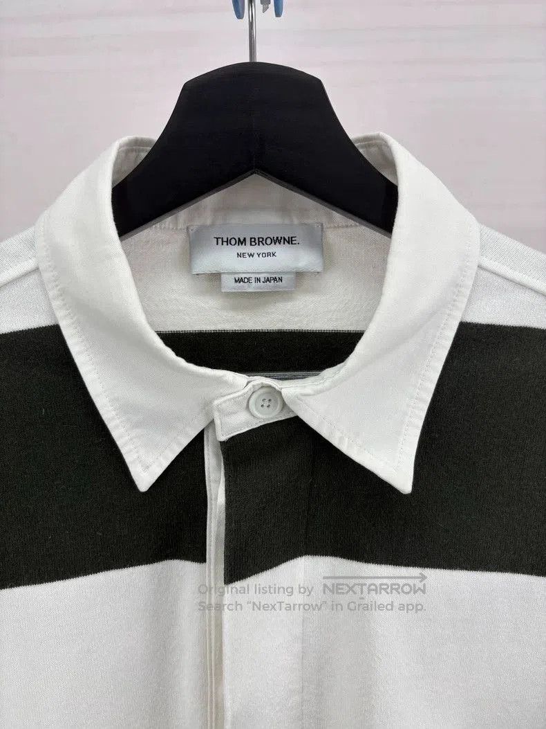Thom Browne Thom Browne Striped Long Sleeve Polo . Size US M / EU 48-50 / 2 - 3 Thumbnail
