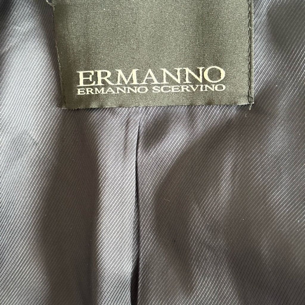 Ermanno Scervino Ermanno Scervino Tweed Houndstooth Coat with Fur Pockets Size S / US 4 / IT 40 - 10 Thumbnail