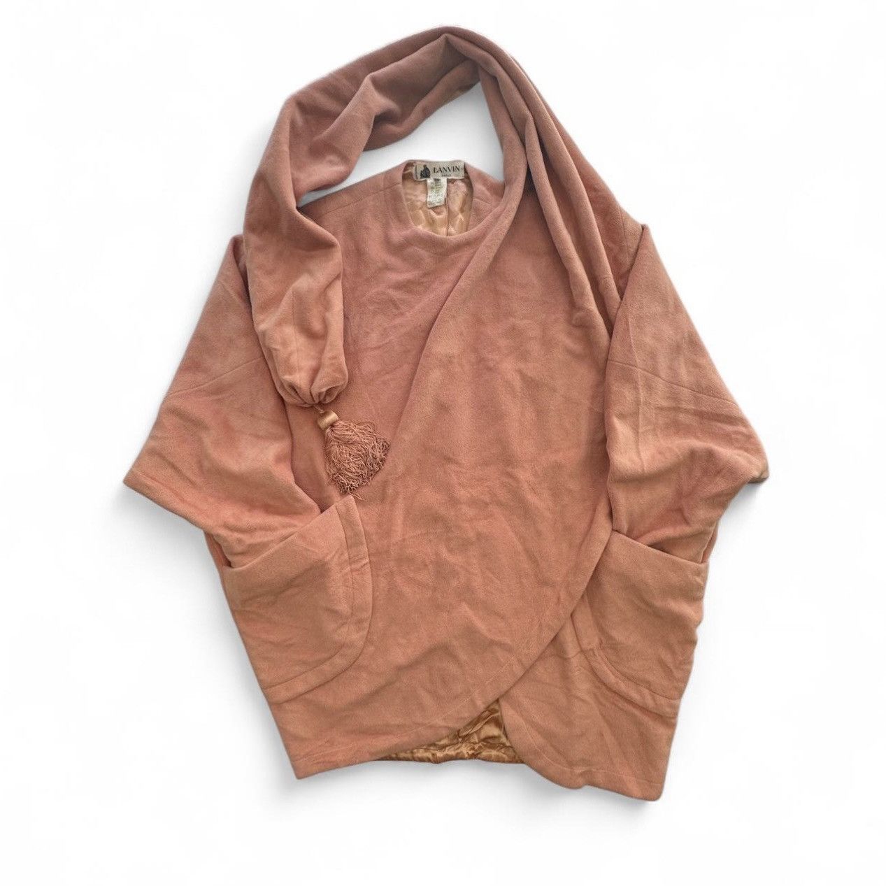 Lanvin Vintage Lanvin Blush Pink Wool Wrap Coat – Size 8 Size M / US 6-8 / IT 42-44 - 2 Thumbnail