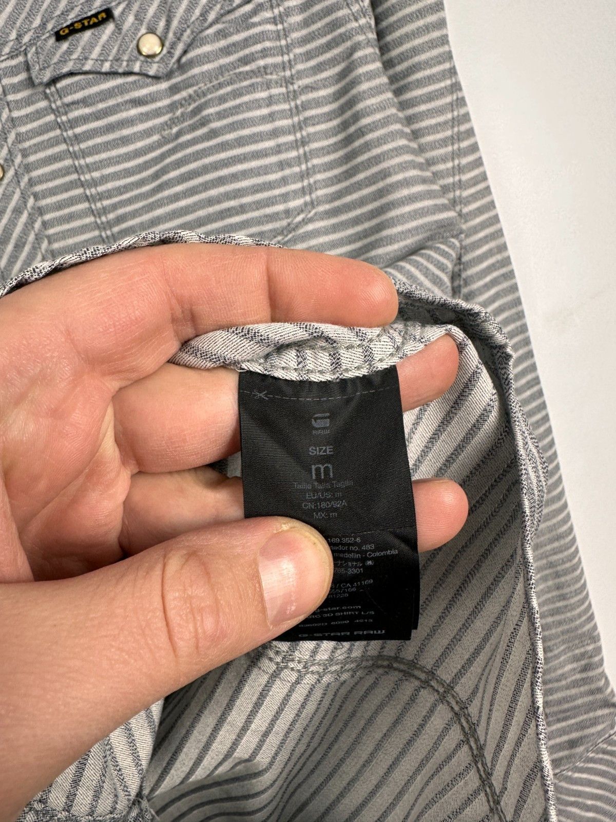G-Star G-Star Raw Arc 3D Shirt Long Sleeve Buttons Gray Size M Size US M / EU 48-50 / 2 - 6 Thumbnail