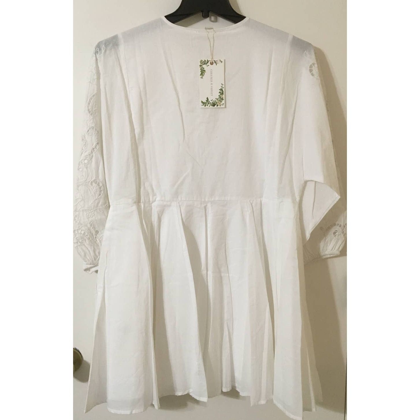 Other Chelsea & Violet Medium Ultra White Tropical Dress Eyelets Size M / US 6-8 / IT 42-44 - 2 Thumbnail