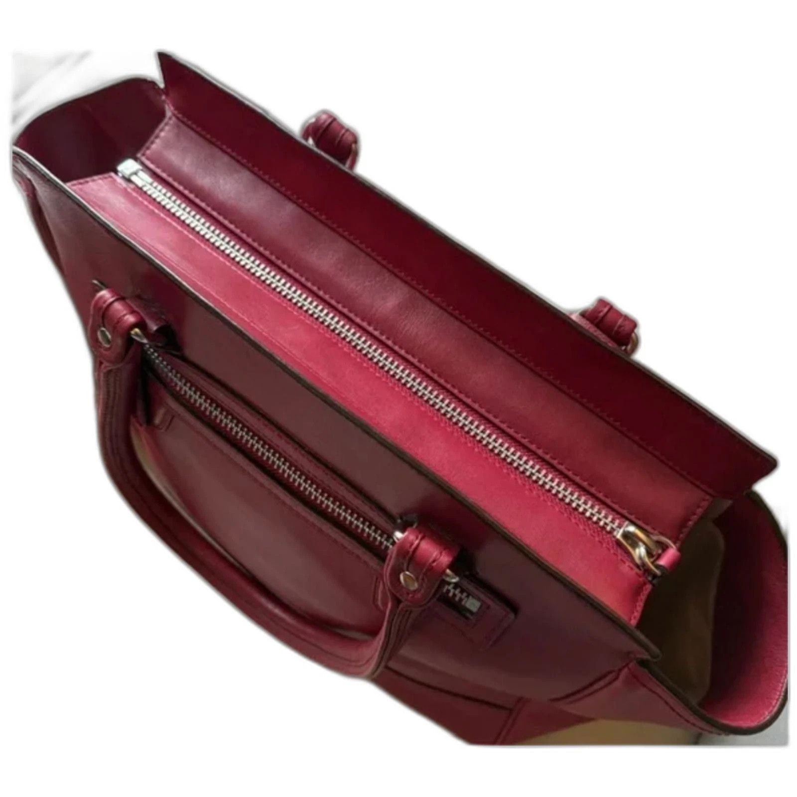 Coach NWT Coach Red Leather Tote Bag – Classic City Style! Size ONE SIZE - 6 Thumbnail
