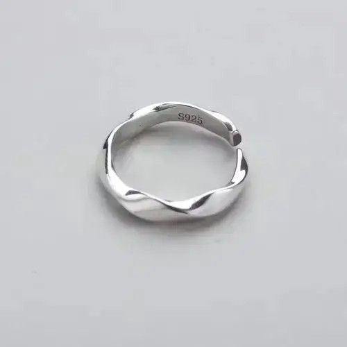 Ring Of Fire Minimalist Silver Plated Ring Jewelry Loop Geometric Size ONE SIZE - 3 Thumbnail