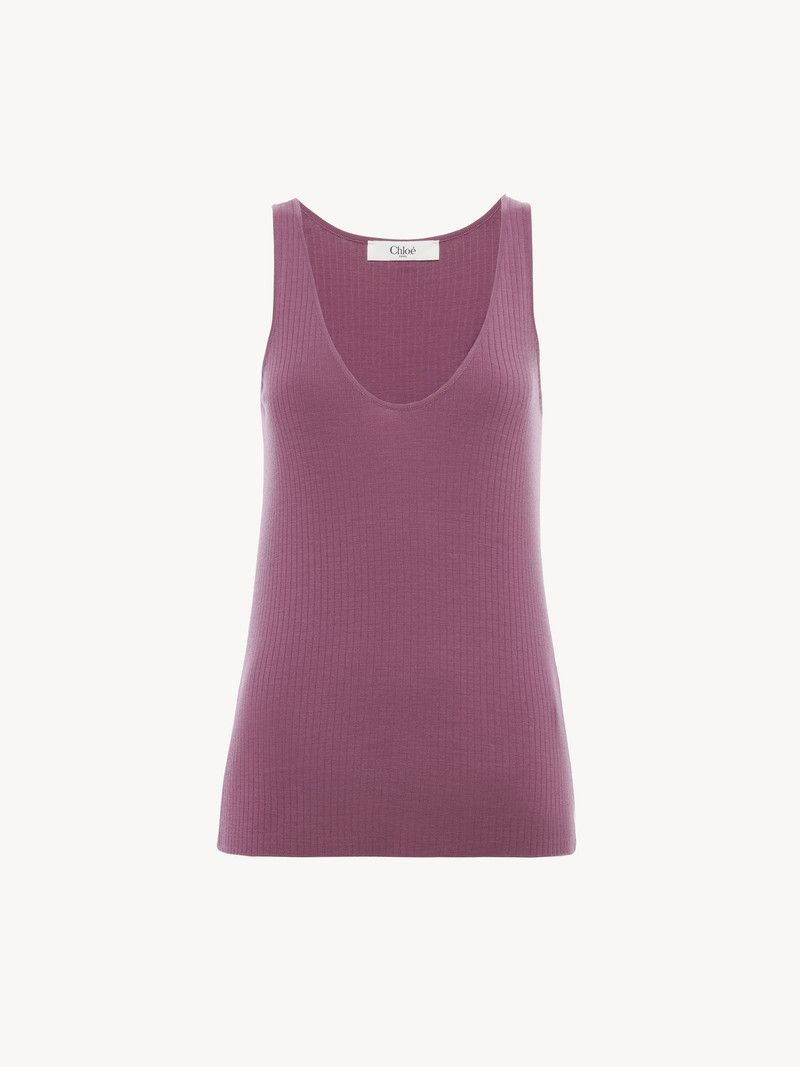 Chloe o1loc1c11125 Pullover Tank Top in Lovely Lilac Size M / US 6-8 / IT 42-44 - 1 Thumbnail