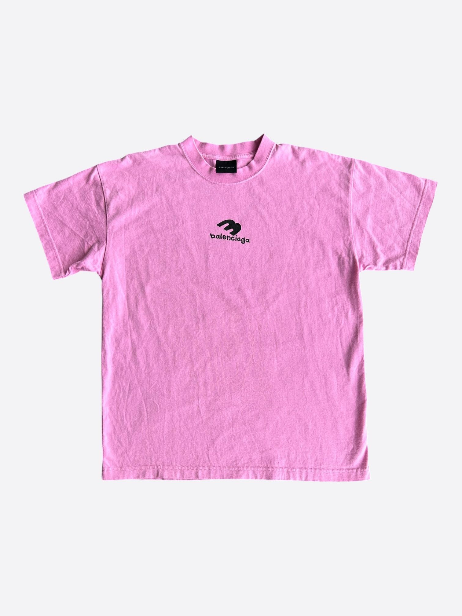 Balenciaga Balenciaga Pink & Black Sharpie Logo T-Shirt Size US S / EU 44-46 / 1 - 1 Thumbnail