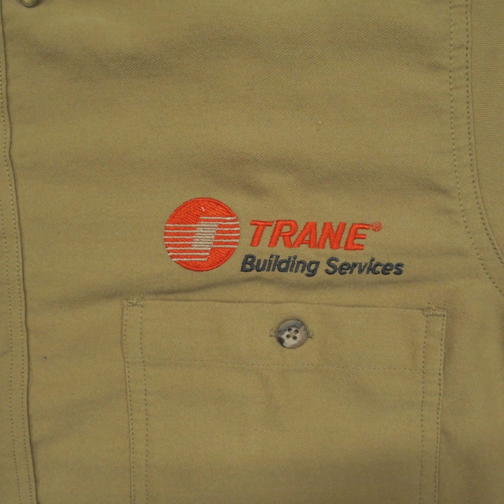 Vintage Riverside Shirt Mens Large XL Tan Brown Button Flame Resistant HRC 2 Workwear Shirt Long Sleeve Collared Button-Up Knit Casual Classic Size US L / EU 52-54 / 3 - 2 Thumbnail