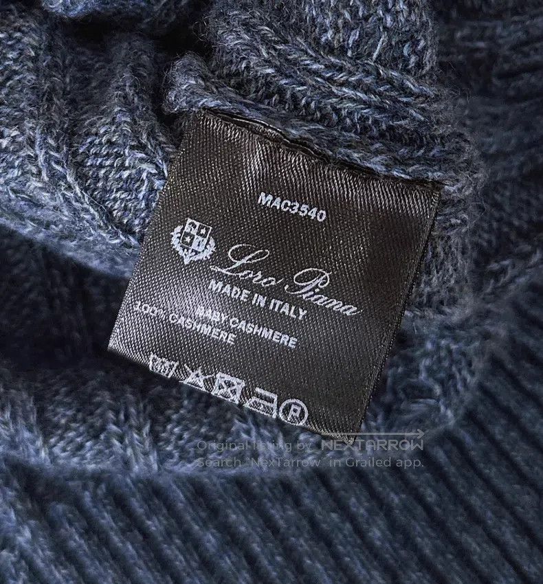 Loro Piana Loro Piana Classic Lamb Cashmere Cabled Crewneck Sweater Size US L / EU 52-54 / 3 - 4 Thumbnail