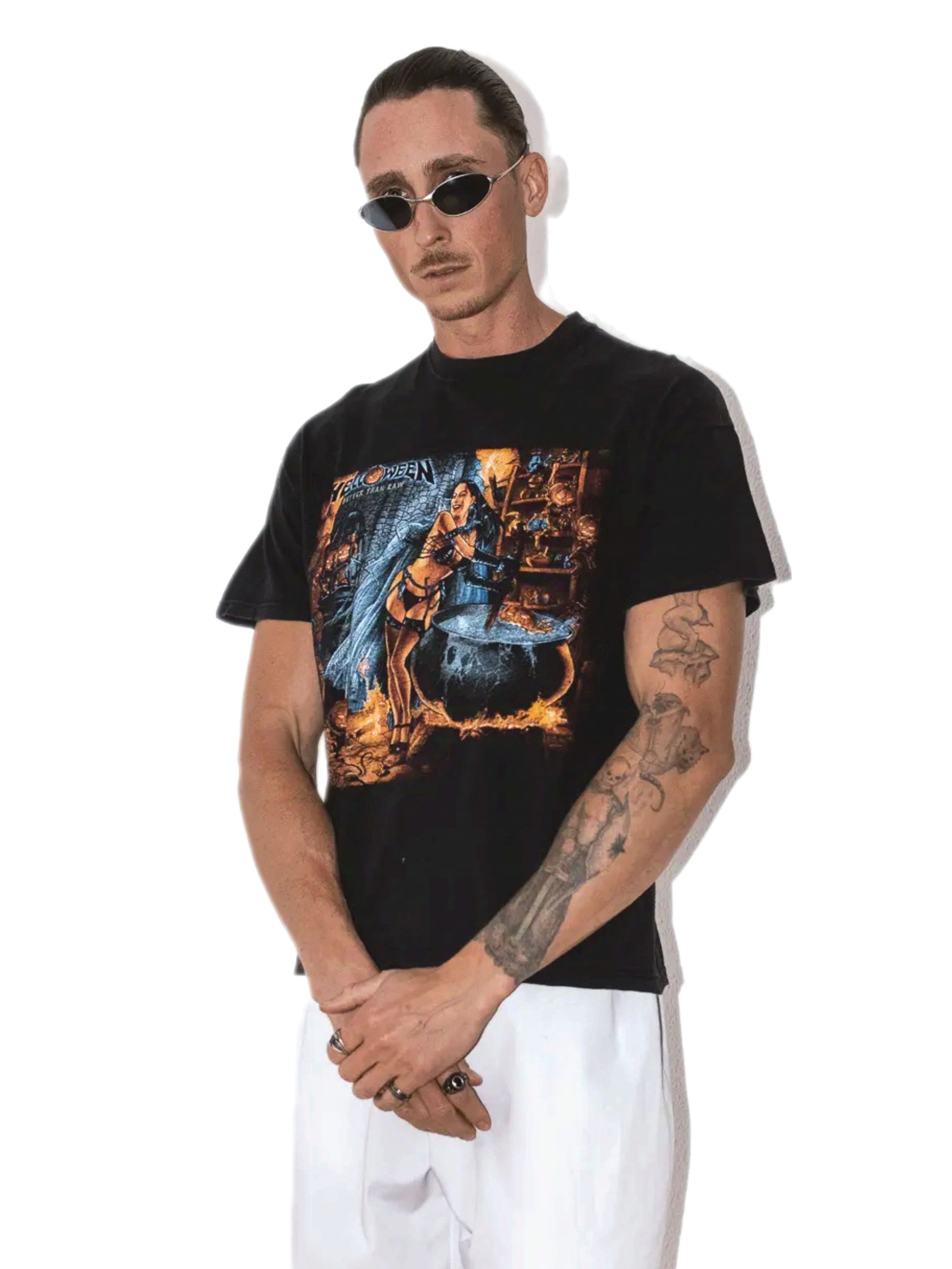 Designer × Vintage Helloween 90s German Metal Band Shirt Graphic Tee Vintage Size US M / EU 48-50 / 2 - 1 Thumbnail