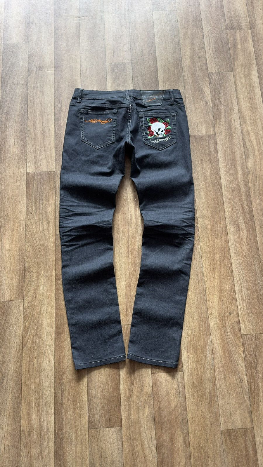 Ed Hardy Ed Hardy by Christian Audigier Tattoo Skull Denim Jeans W32 Size 32" / US 10 / IT 46 - 9 Thumbnail