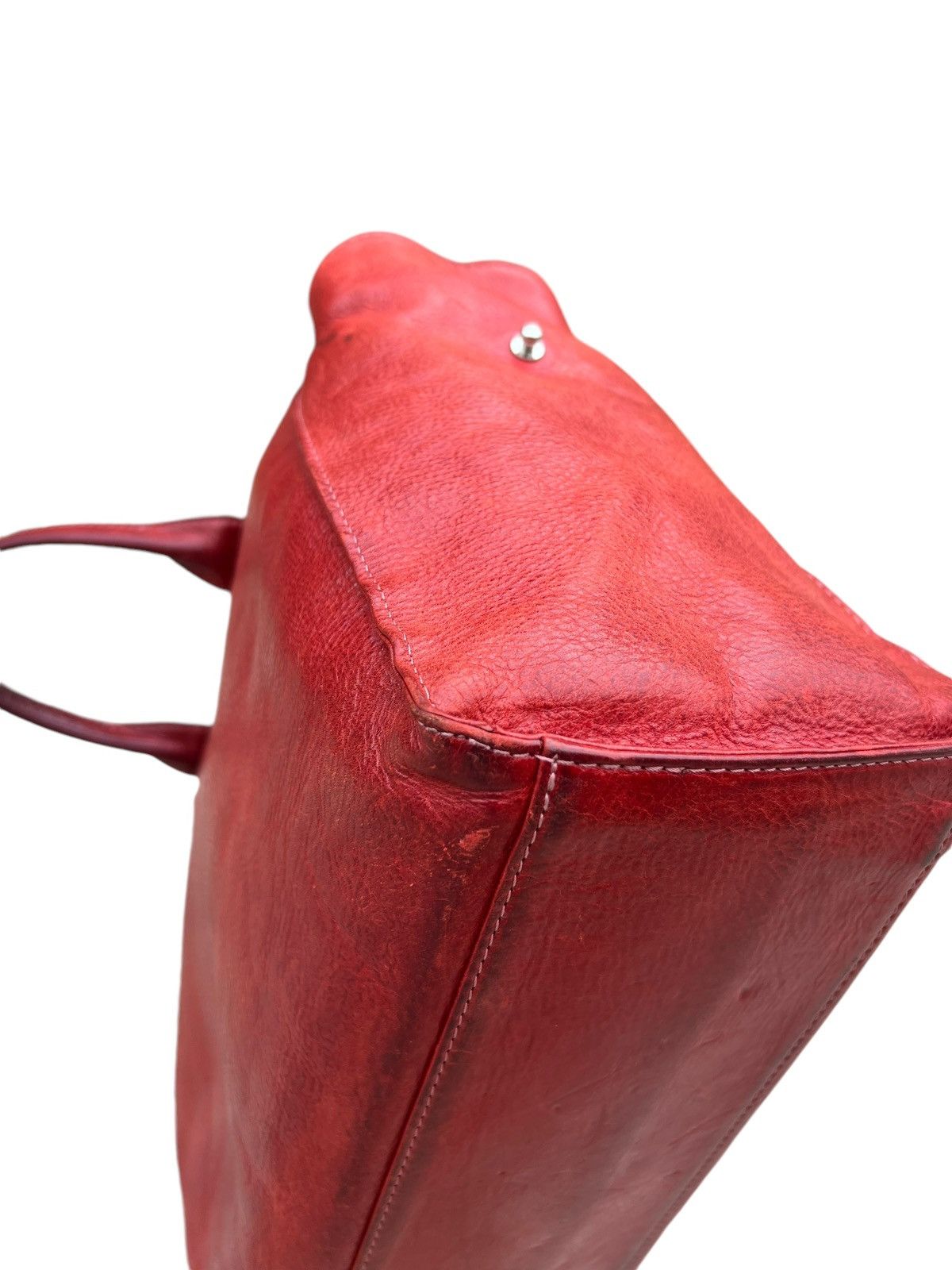Japanese Brand Vintage PICCINO Tokyo Stains Patina Leather Bag Size ONE SIZE - 12 Thumbnail