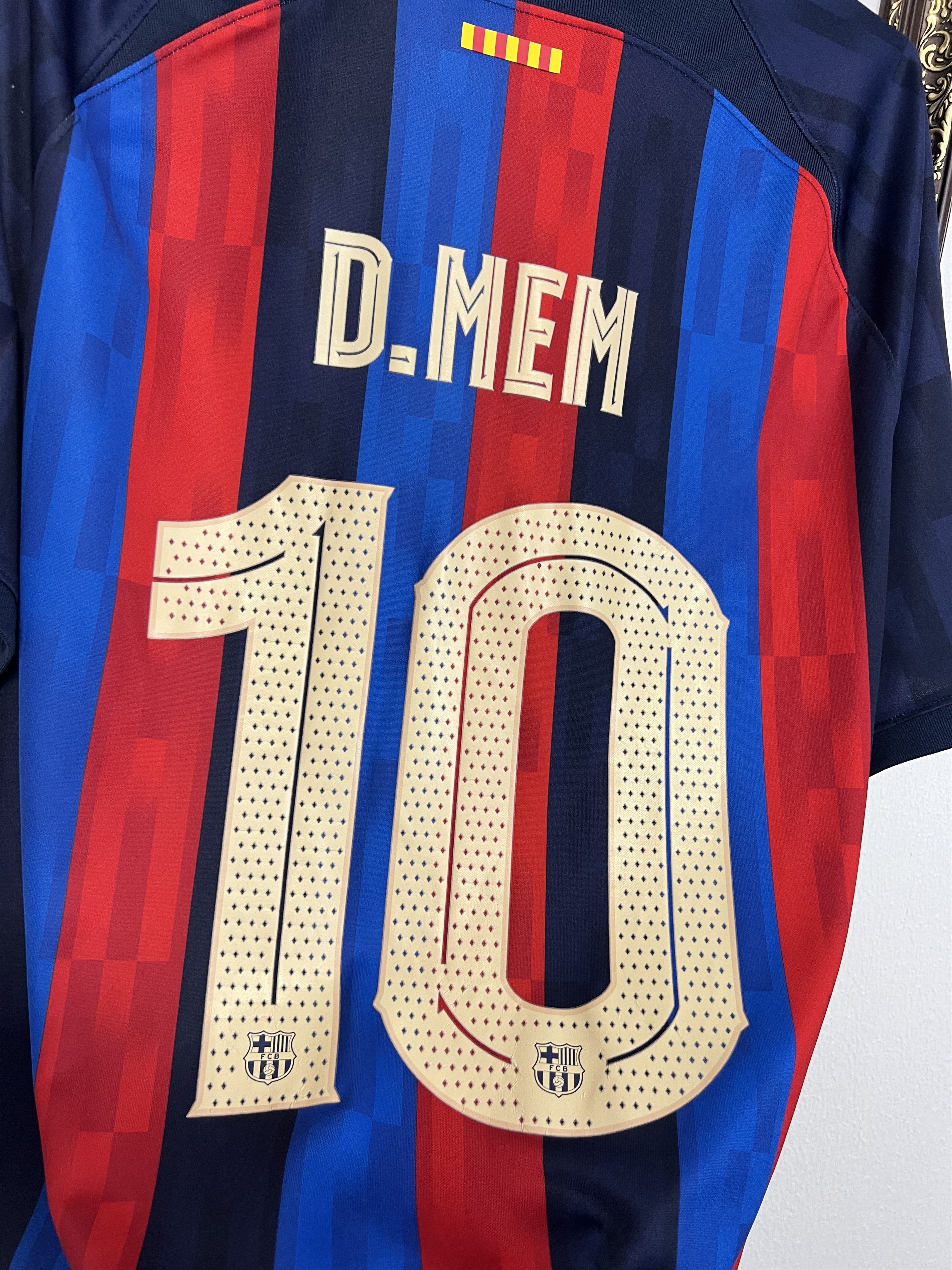 Nike Barcelona Handball Shirt Player #10 Mem Camiseta Jersey Size US XXL / EU 58 / 5 - 10 Thumbnail