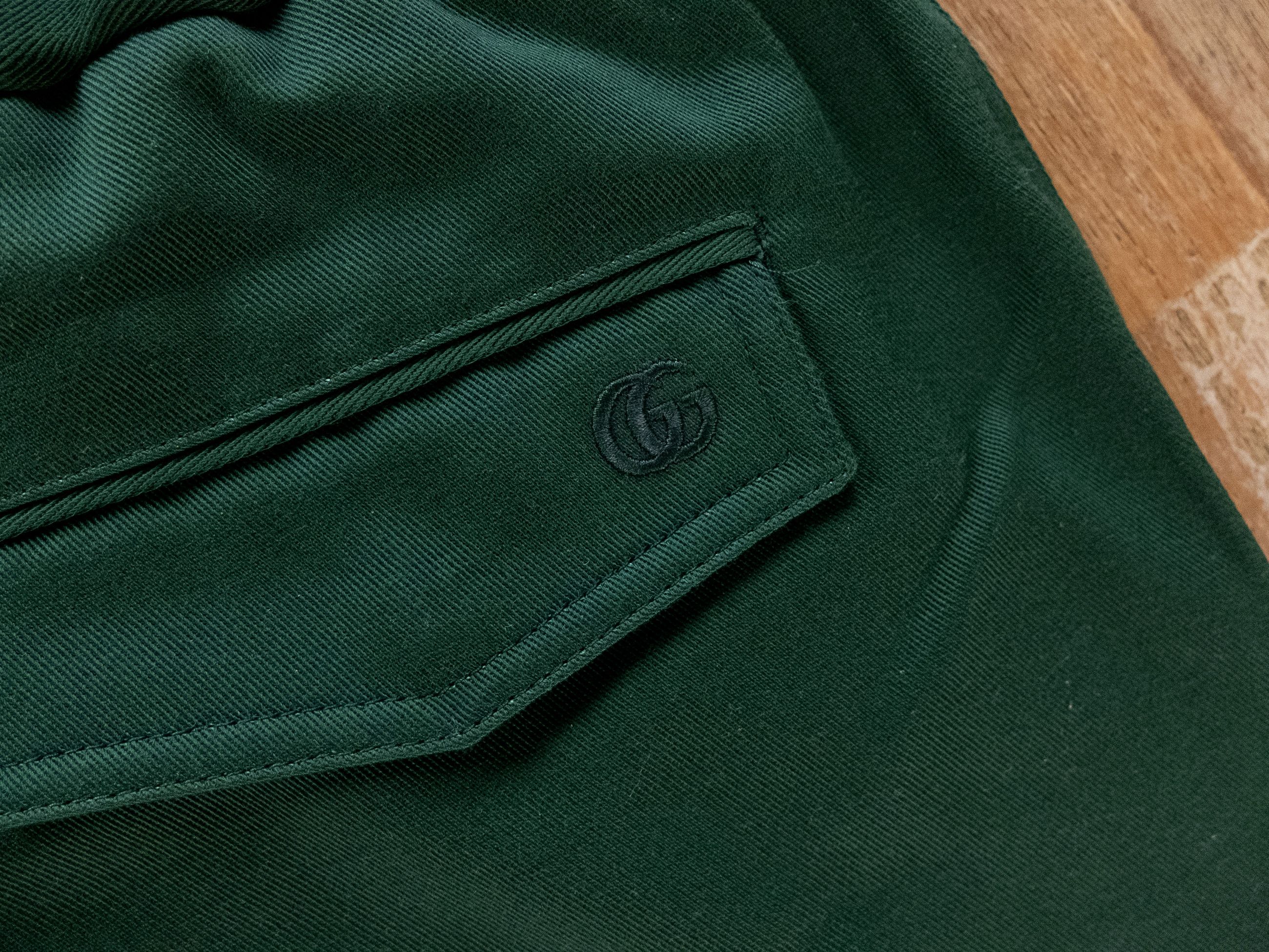 Gucci GUCCI green cotton shorts with crease and waist stripes 32 Size US 32 / EU 48 - 12 Thumbnail
