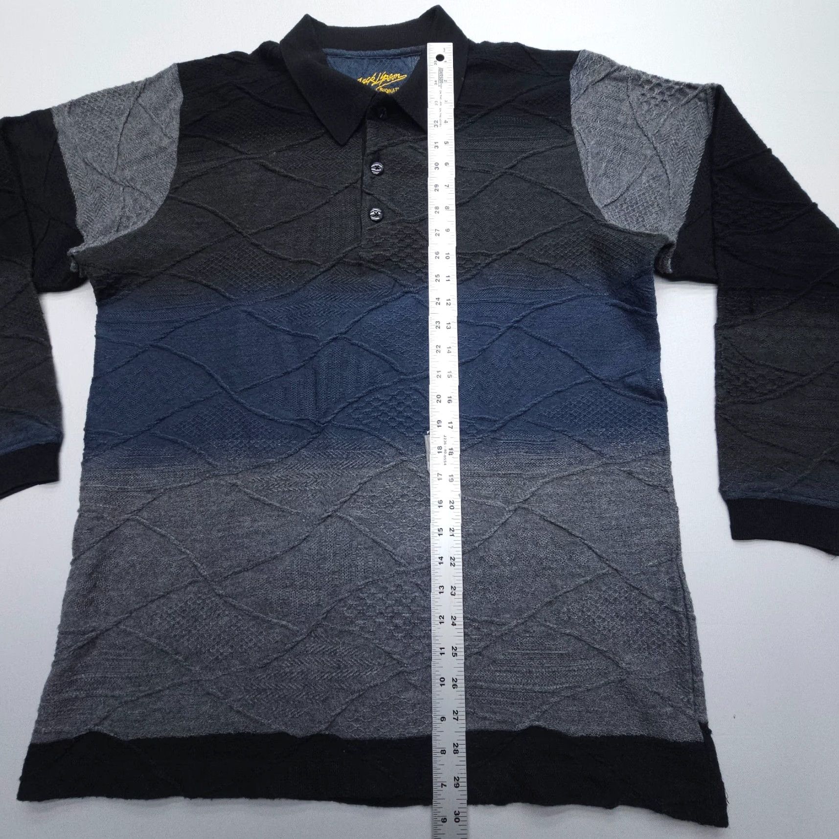 Vintage VINTAGE Jack Lipson Signature Wool Blend Textured Polo Sweater Mens Large Long Sleeve Size US L / EU 52-54 / 3 - 5 Thumbnail
