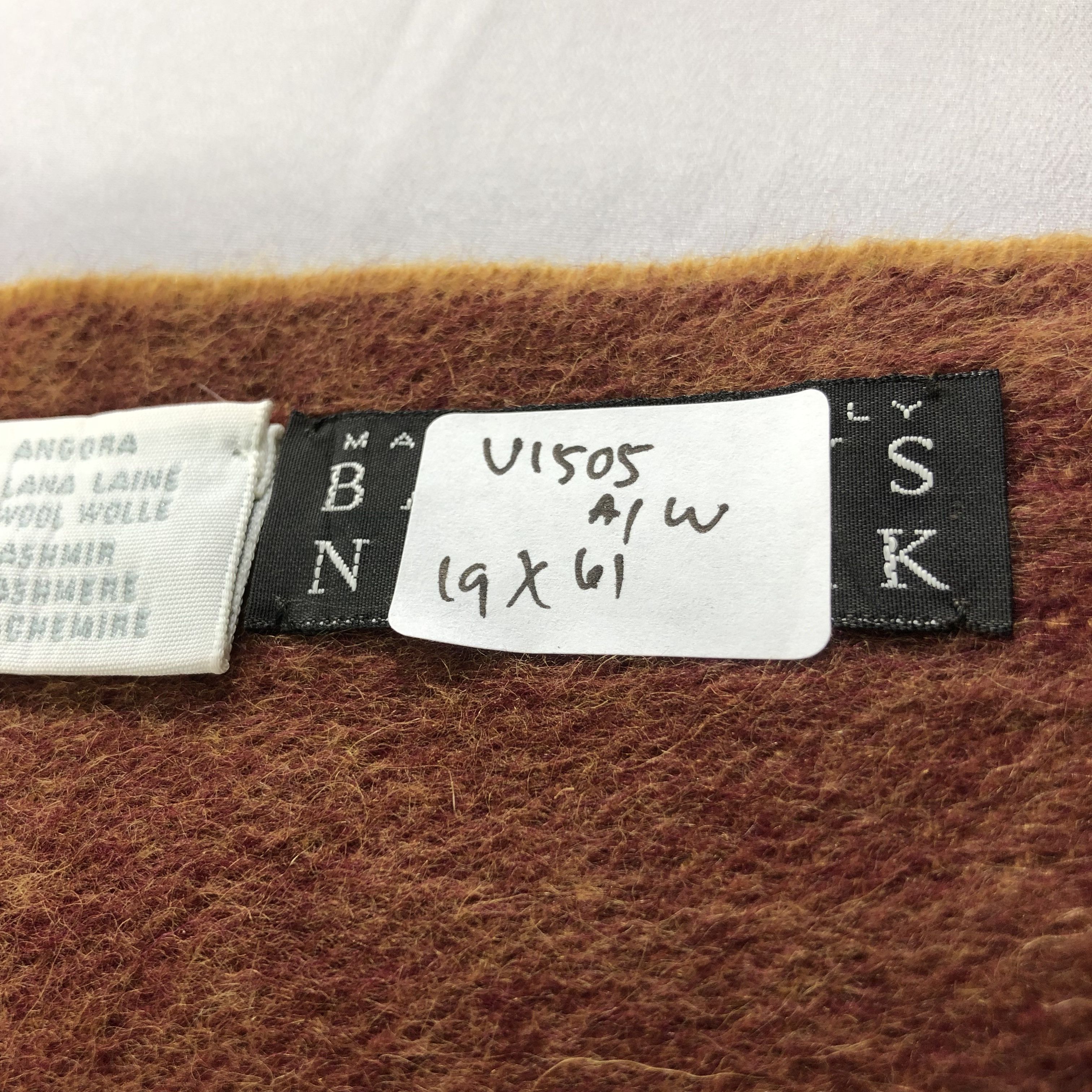 Barneys New York Barneys New York Angora/Cashmere Scarf Muffler V1505 Size ONE SIZE - 6 Thumbnail