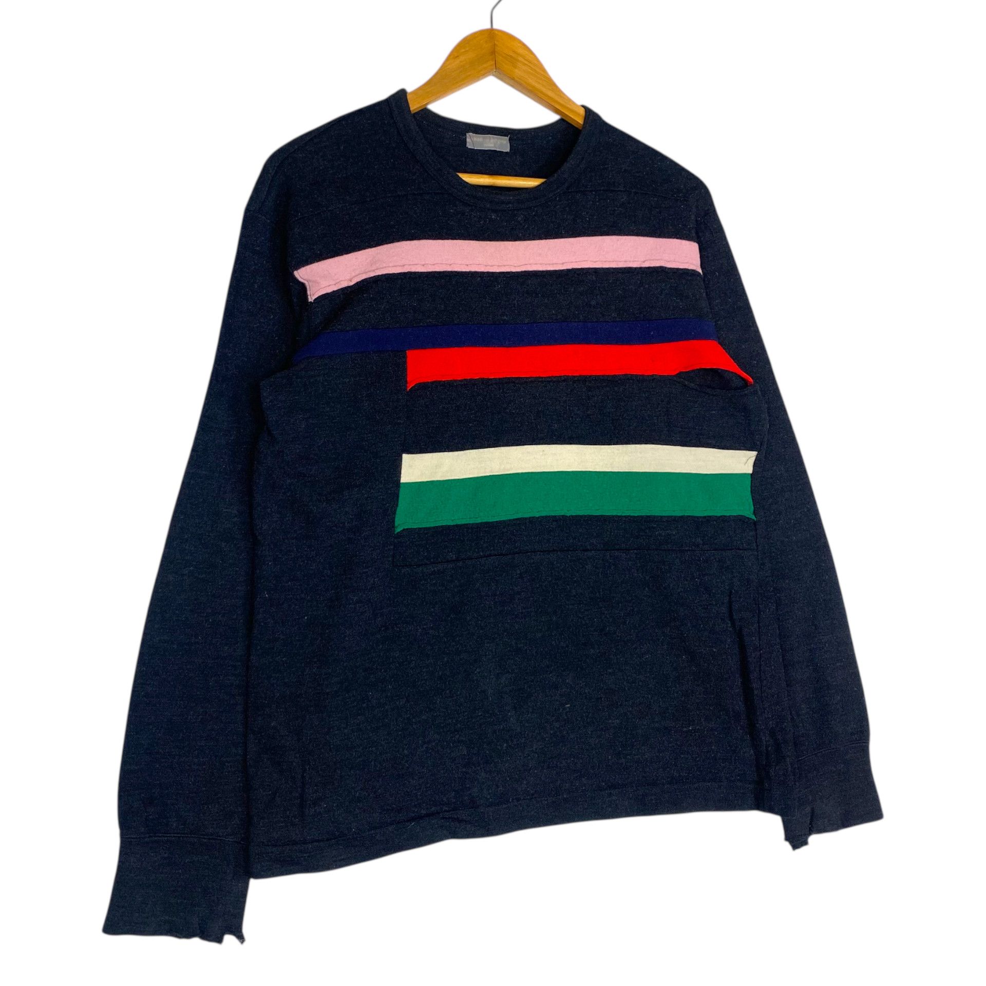 Comme des Garcons 💥 COMME DES GARCONS HOMME AD2001 KNIT STRIPE SWEATER Size US M / EU 48-50 / 2 - 4 Thumbnail