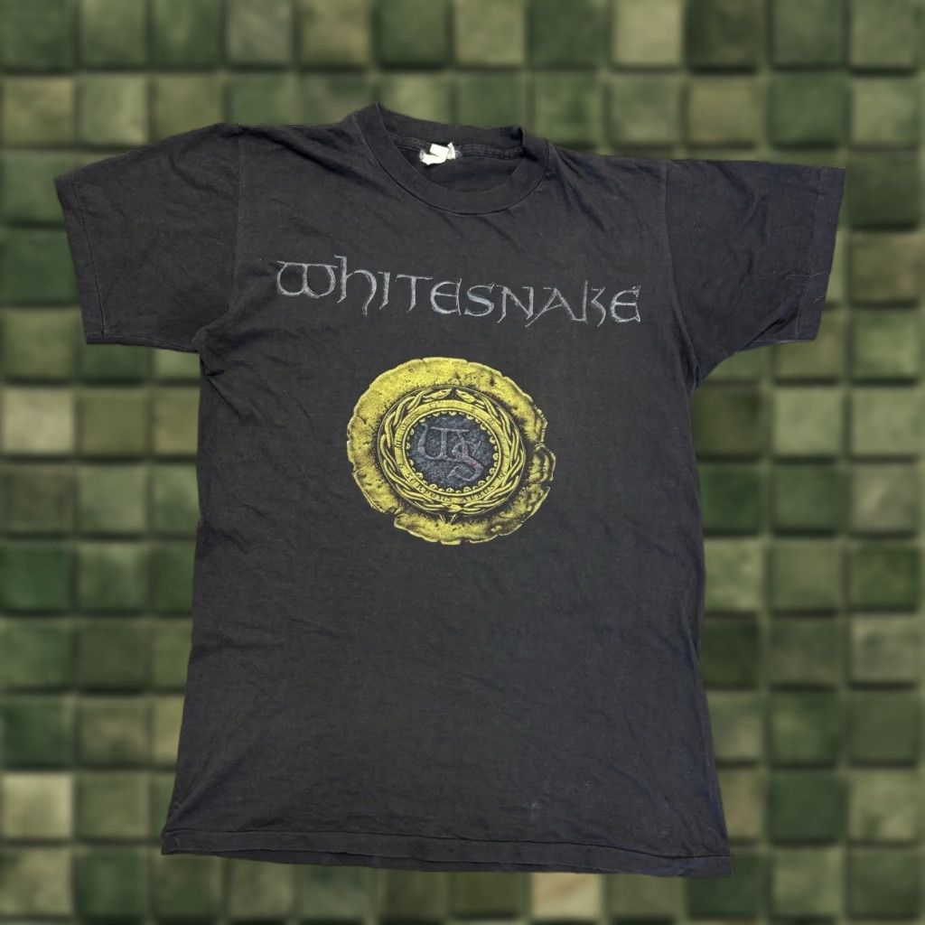 Vintage VINTAGE Whitesnake Rock Band T Shirt Size M Men Black 1980s Music Shirt Mens Size US M / EU 48-50 / 2 - 1 Thumbnail