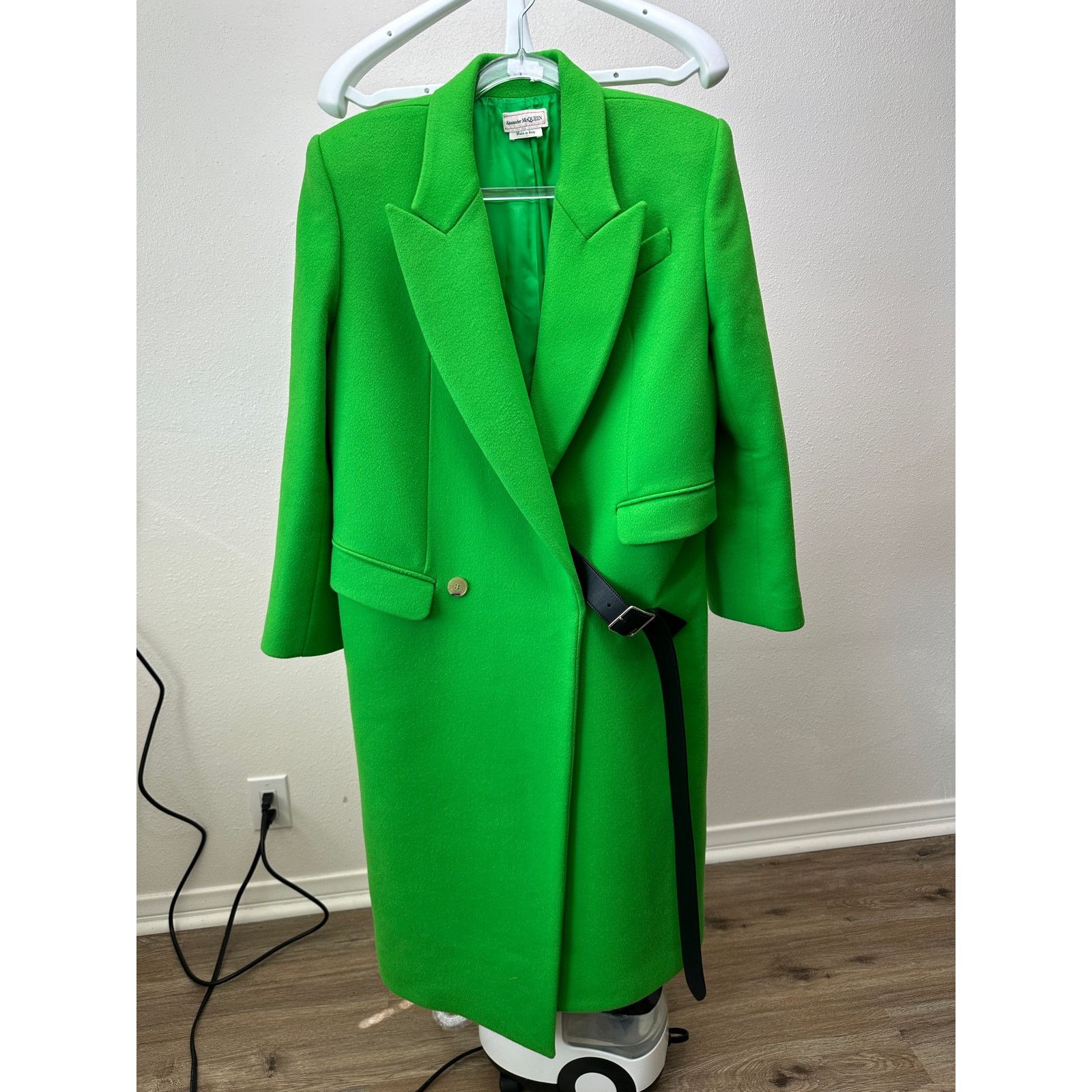 Alexander McQueen Alexander McQueen Lime Green Fitted Wool Coat Made in Italy Size M / US 6-8 / IT 42-44 - 5 Thumbnail