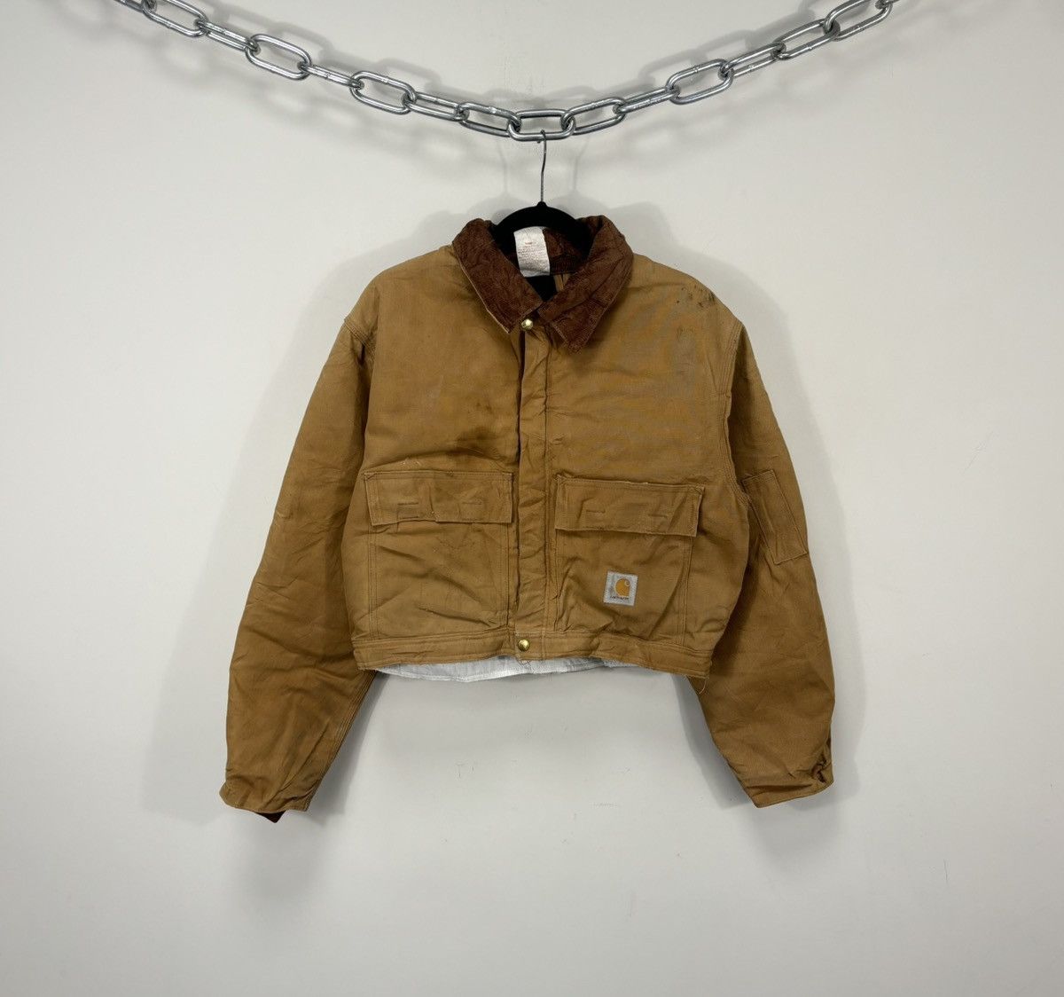 Vintage Carhartt 90s USA Workwear Hype Boxy Cropped Jacket