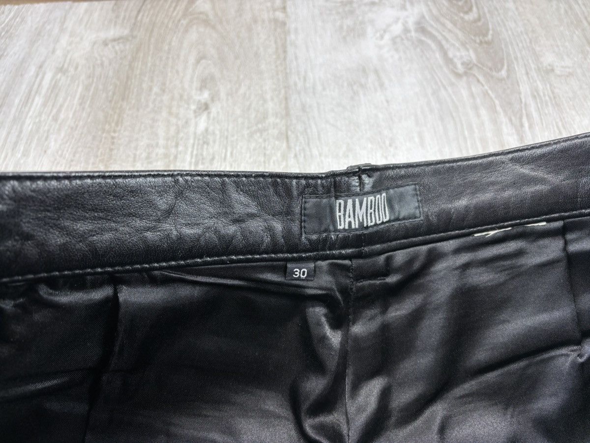 Leather × Vintage Womens biker motorcycle leather pants Bamboo Size 30 Size 24" / US 00 / IT 34 - 6 Thumbnail