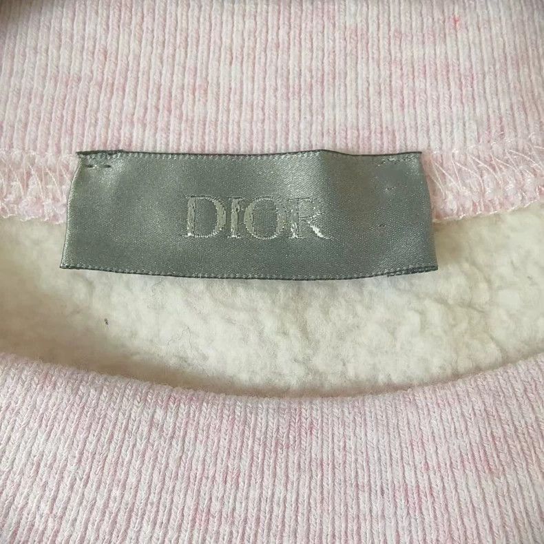 Dior dior logo embroidered sweatshirt in pink Size US M / EU 48-50 / 2 - 3 Thumbnail