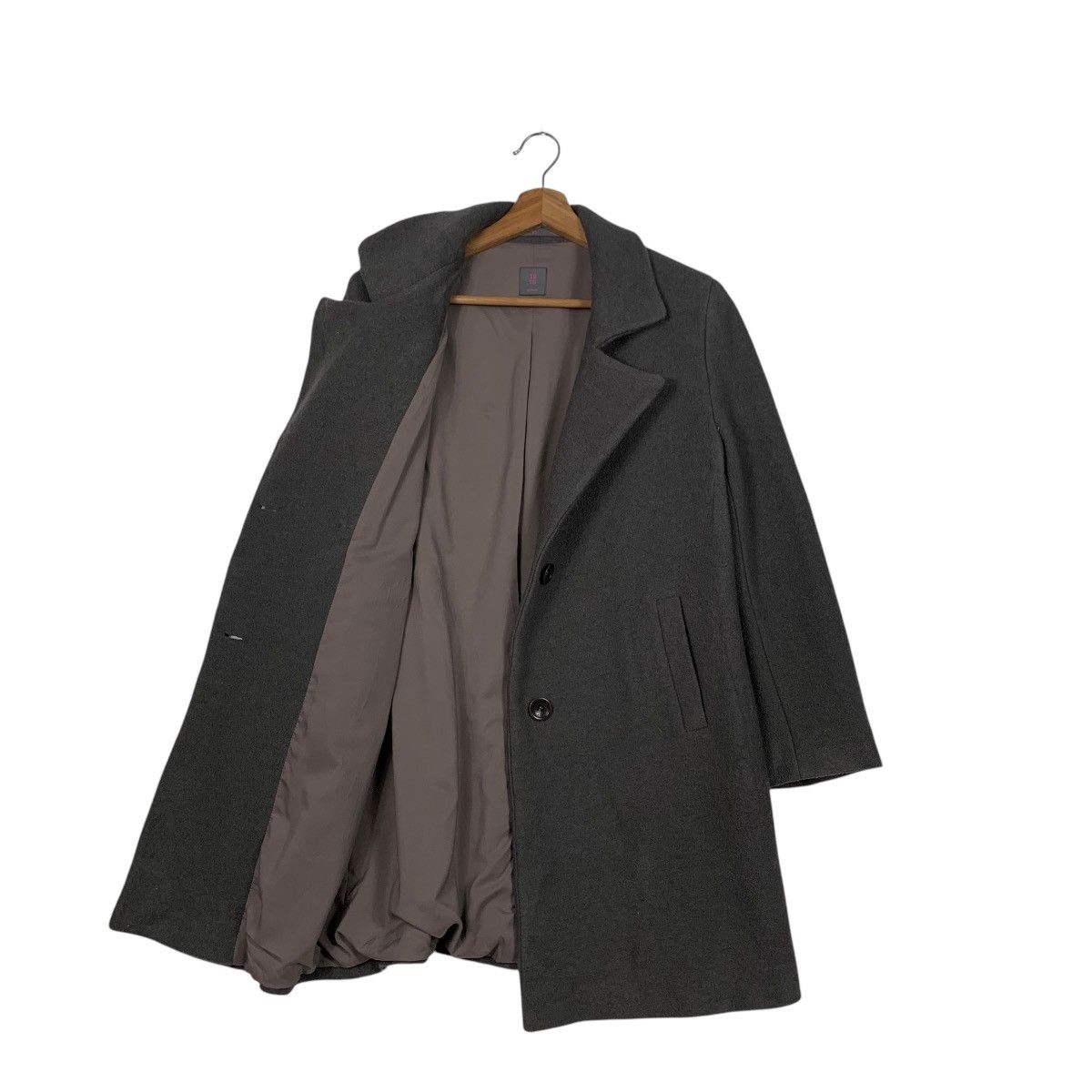 Japanese Brand 1970 SEVENTY Made in Bulgaria Wool Coat #1830-C79 Size M / US 6-8 / IT 42-44 - 9 Thumbnail