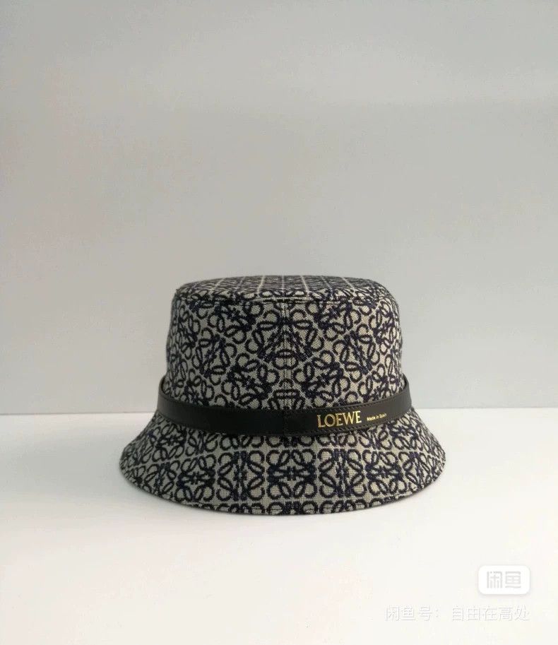 Loewe LOEWE size 59 Women's bucket hat, black and white jacquard Size ONE SIZE - 2 Thumbnail