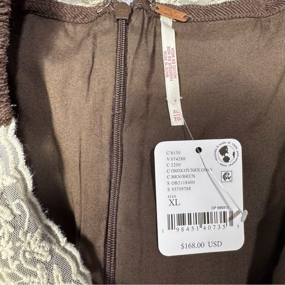 Free People NWT New $168 Free People Tennley Corduroy Mini Chocolate To Size XL / US 12-14 / IT 48-50 - 6 Thumbnail