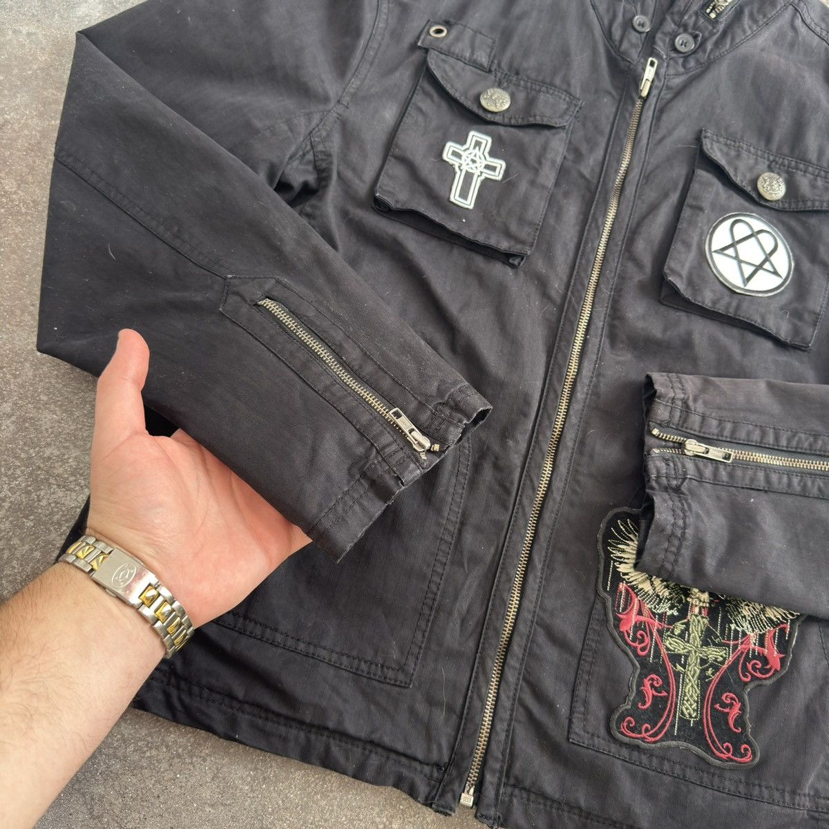 If Six Was Nine × Japanese Brand × Vintage River Island Vintage Gothic Avant Garde Zip Jacket Size US L / EU 52-54 / 3 - 12 Thumbnail