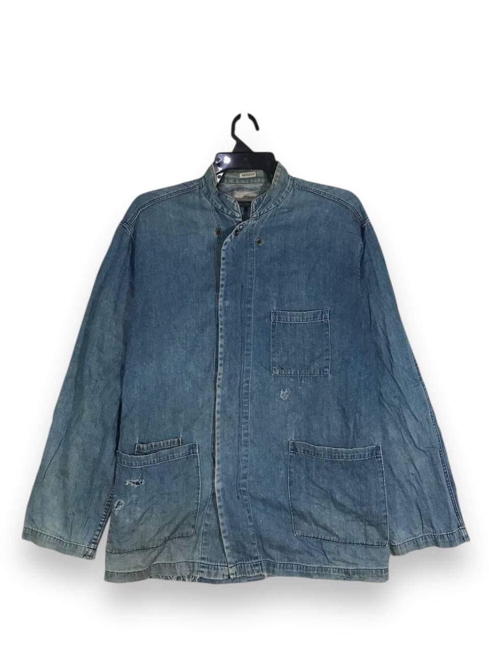 Blue Blue Japan vintage blue blue shawl collar denim indigo Size US M / EU 48-50 / 2 - 1 Thumbnail