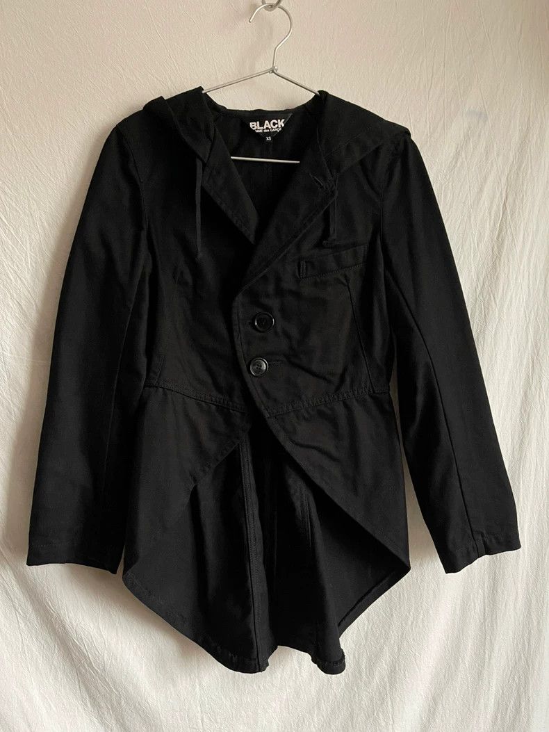 Comme des Garcons Comme des Garcons Black dovetail hooded suit jacket Size XS / US 0-2 / IT 36-38 - 2 Thumbnail