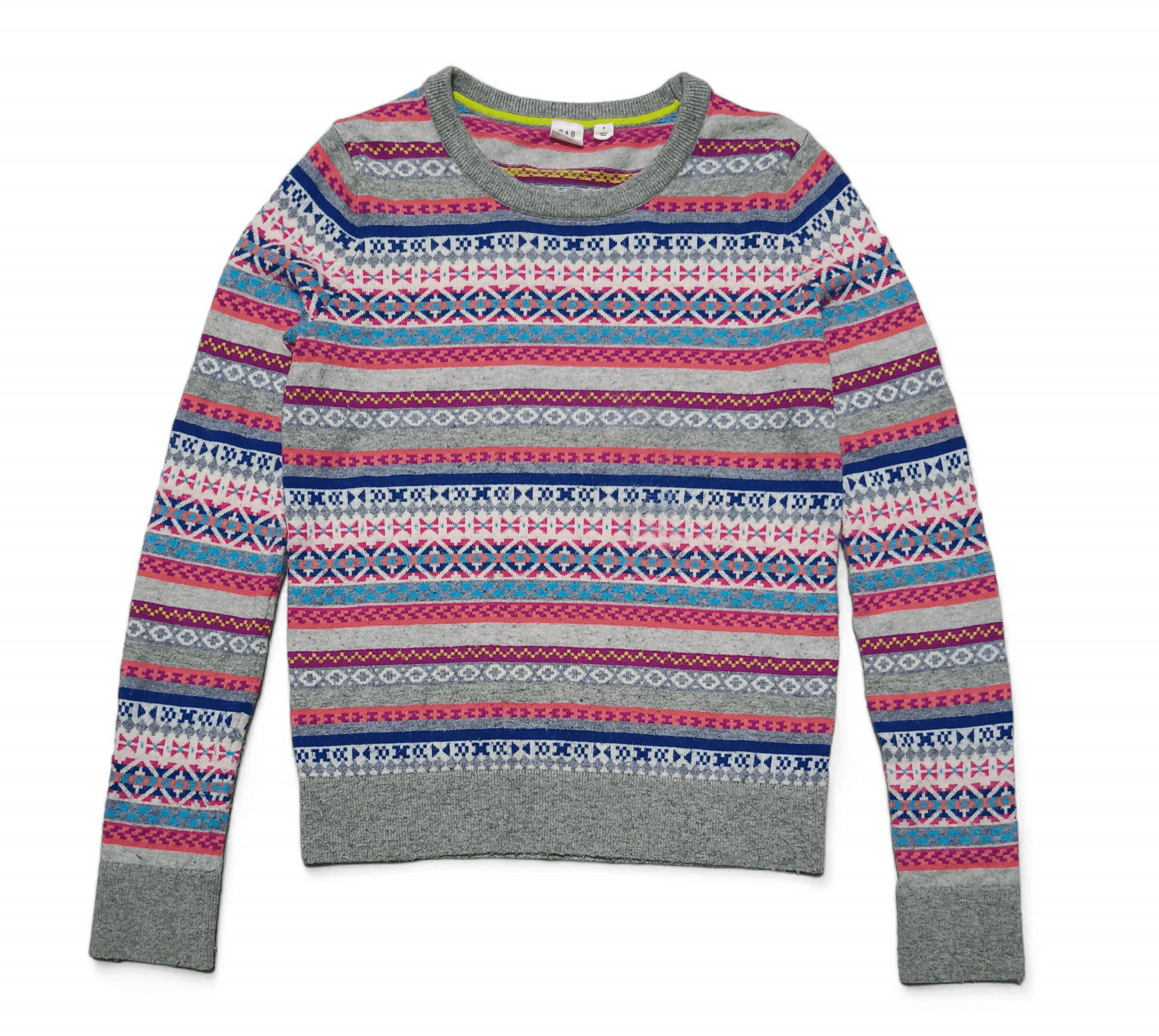 Gap Vintage GAP Women's Ethnic Stiped Motifs Knit Sweater Size S / US 4 / IT 40 - 2 Thumbnail