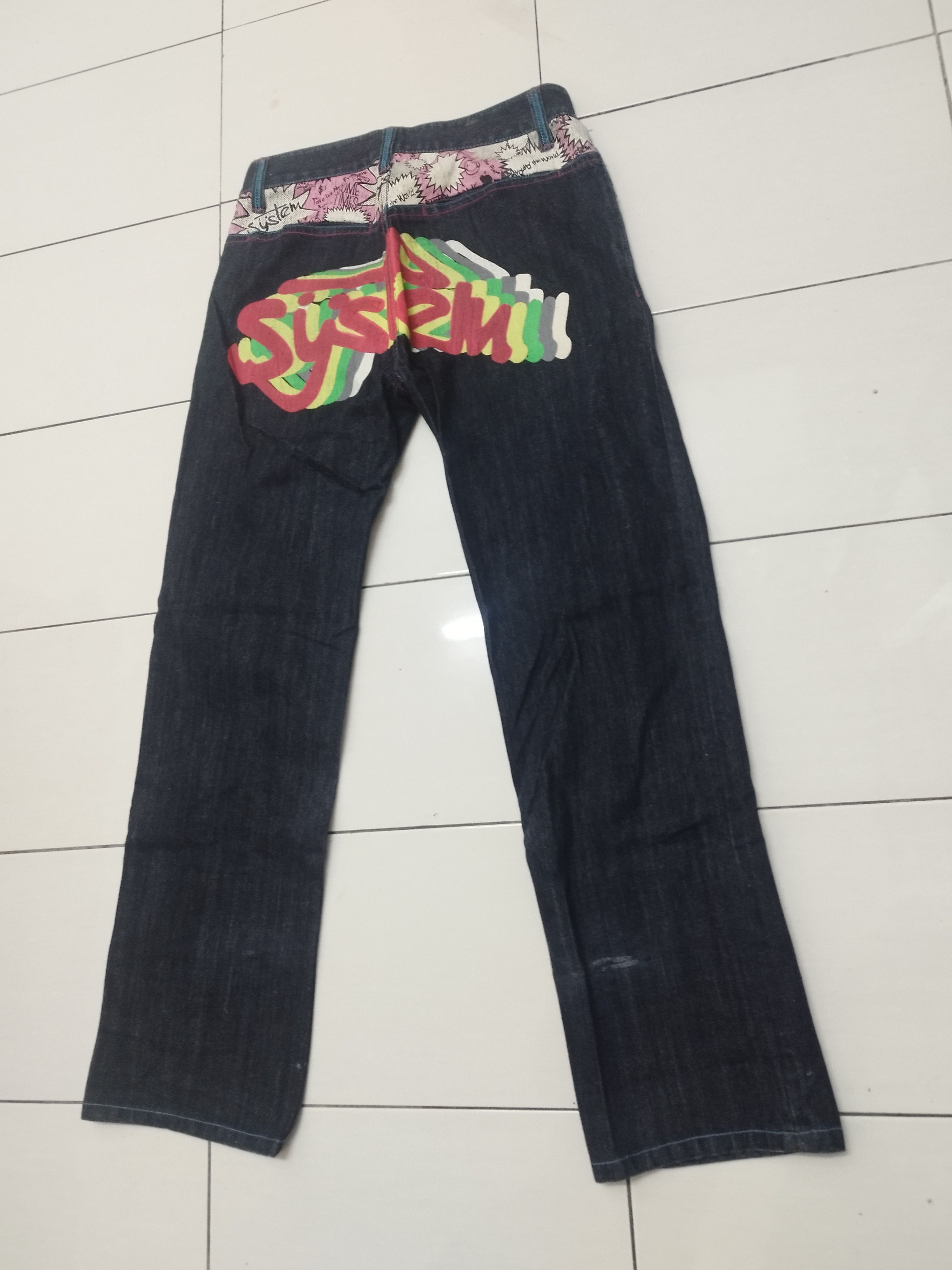 If Six Was Nine × Japanese Brand JAPANESE BRAND BIG LOGO EMBROIDERED JEANS Size US 32 / EU 48 - 8 Thumbnail