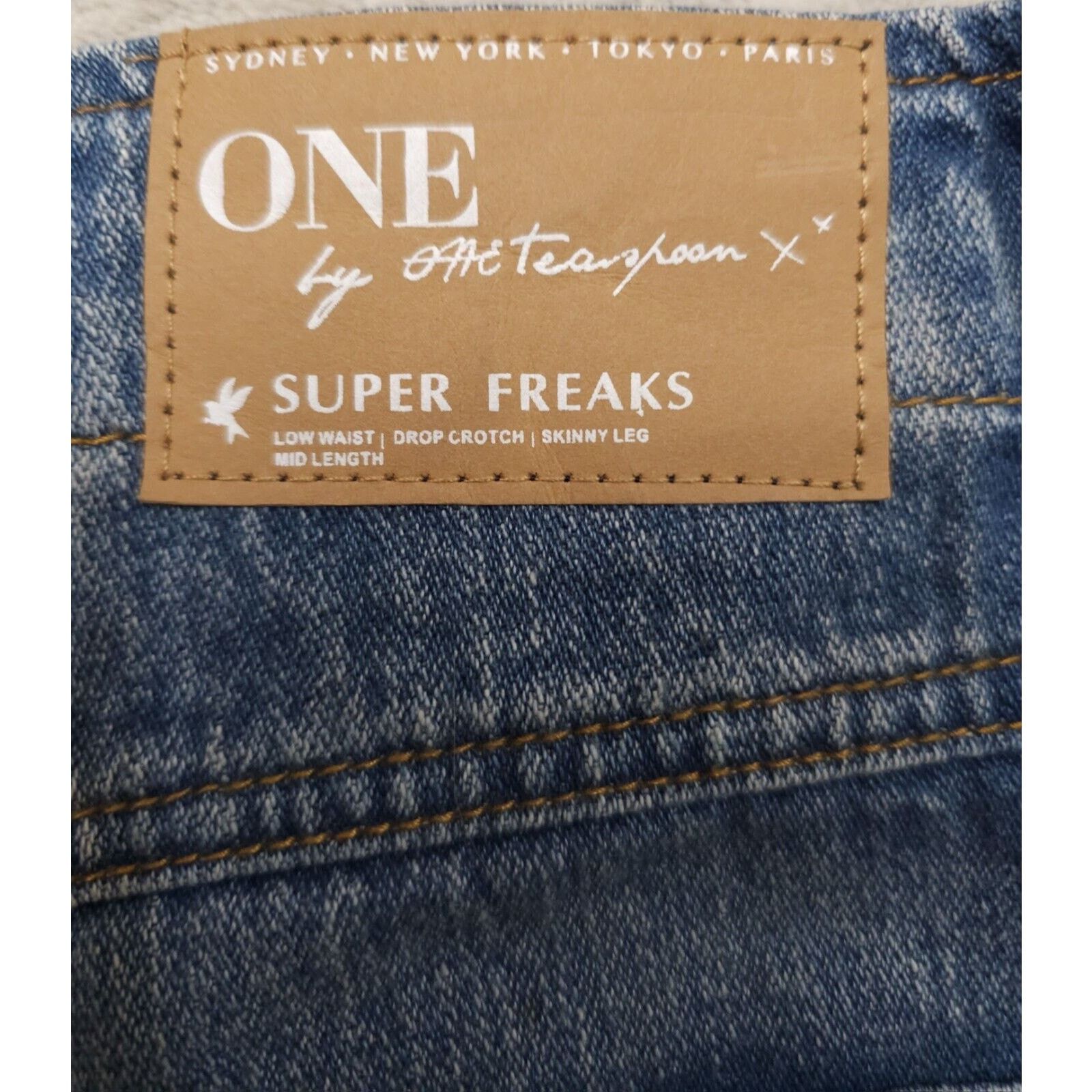 One Teaspoon One Teaspoon Super Freaks Zip-Up Drop Crotch Low 27 W 31 Size 27" / US 4 / IT 40 - 6 Thumbnail