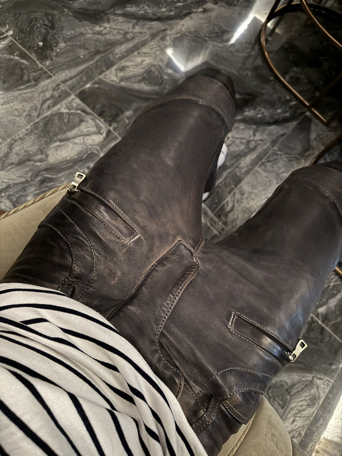 Balmain Balamin 2011 lether pants Size 27" / US 4 / IT 40 - 3 Thumbnail