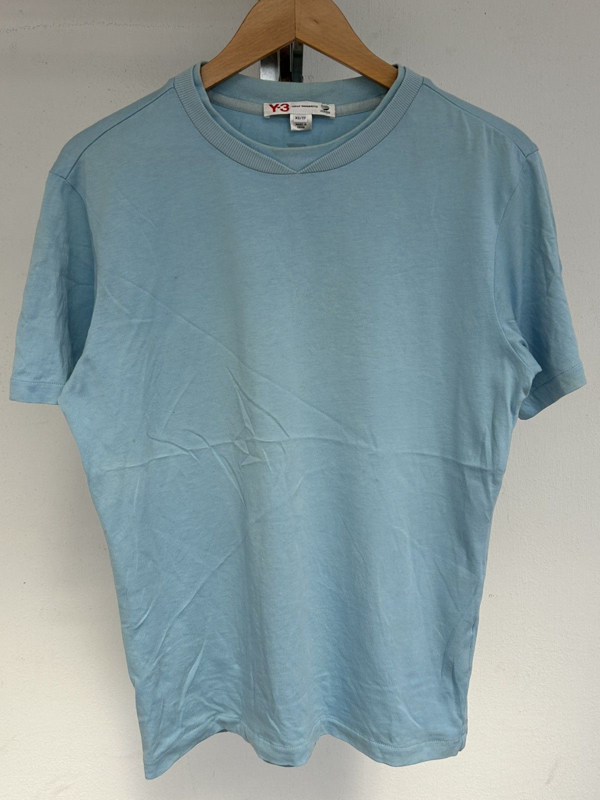 Y-3 Adidas Y-3 Vintage Blue Plain Tee Size US XS / EU 42 / 0 - 2 Thumbnail