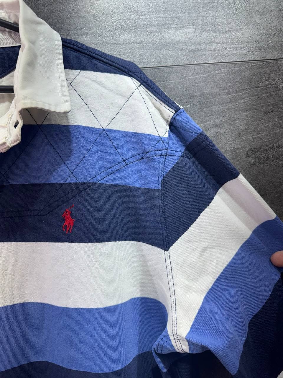 Vintage Polo Ralph Lauren Polo Striped Rugby Long Sleeve T-Shirt Size US XL / EU 56 / 4 - 4 Thumbnail