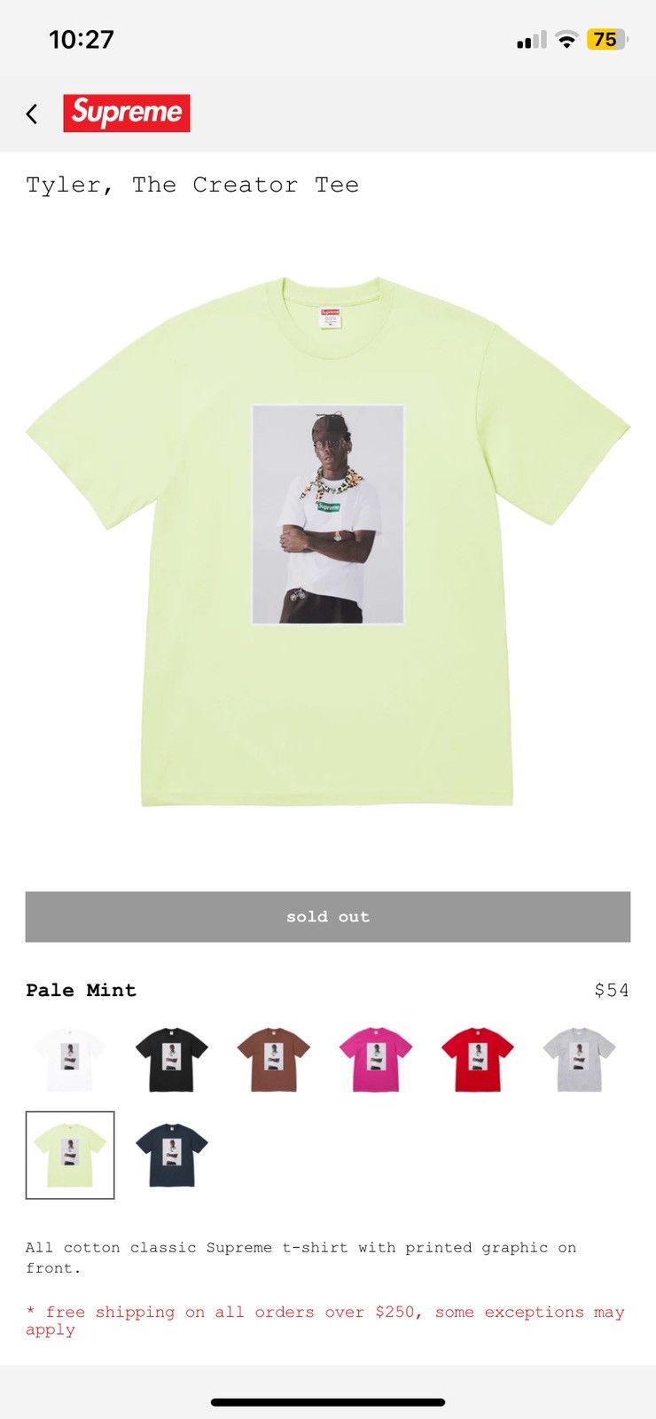 Supreme Supreme Tyler the Creator Photo Tee Size US M / EU 48-50 / 2 - 1 Thumbnail