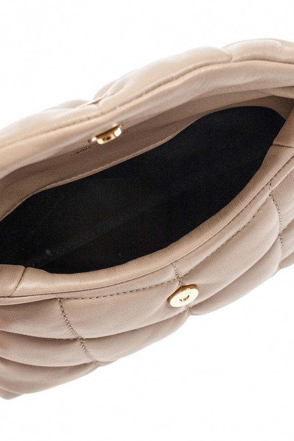 Saint Laurent Paris o1s1wg111024 Size: OS / Puffer Small Pouch in Beige Size ONE SIZE - 5 Thumbnail