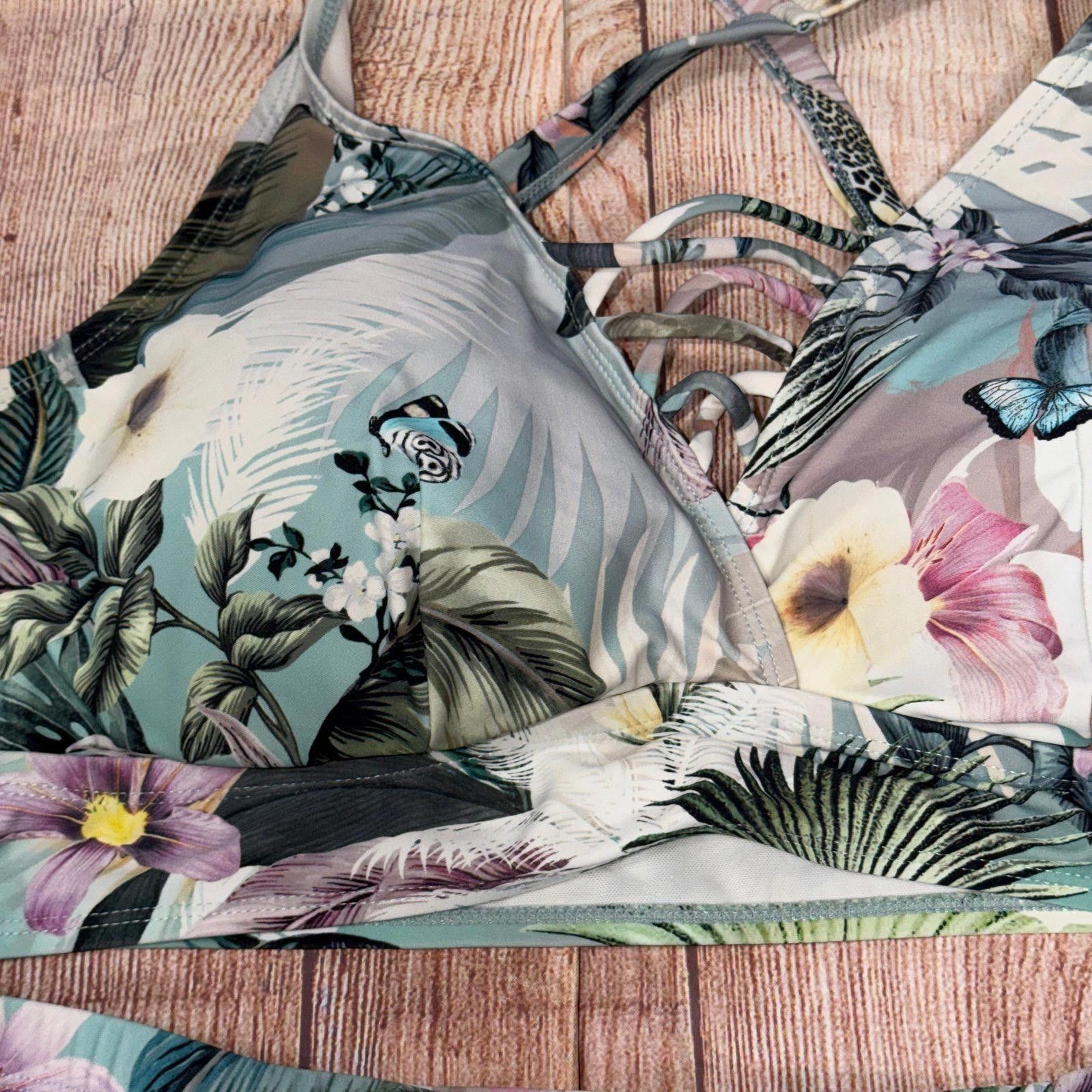 Other Torrid Floral High-Waisted Bikini Set Size 2 Size ONE SIZE - 4 Thumbnail